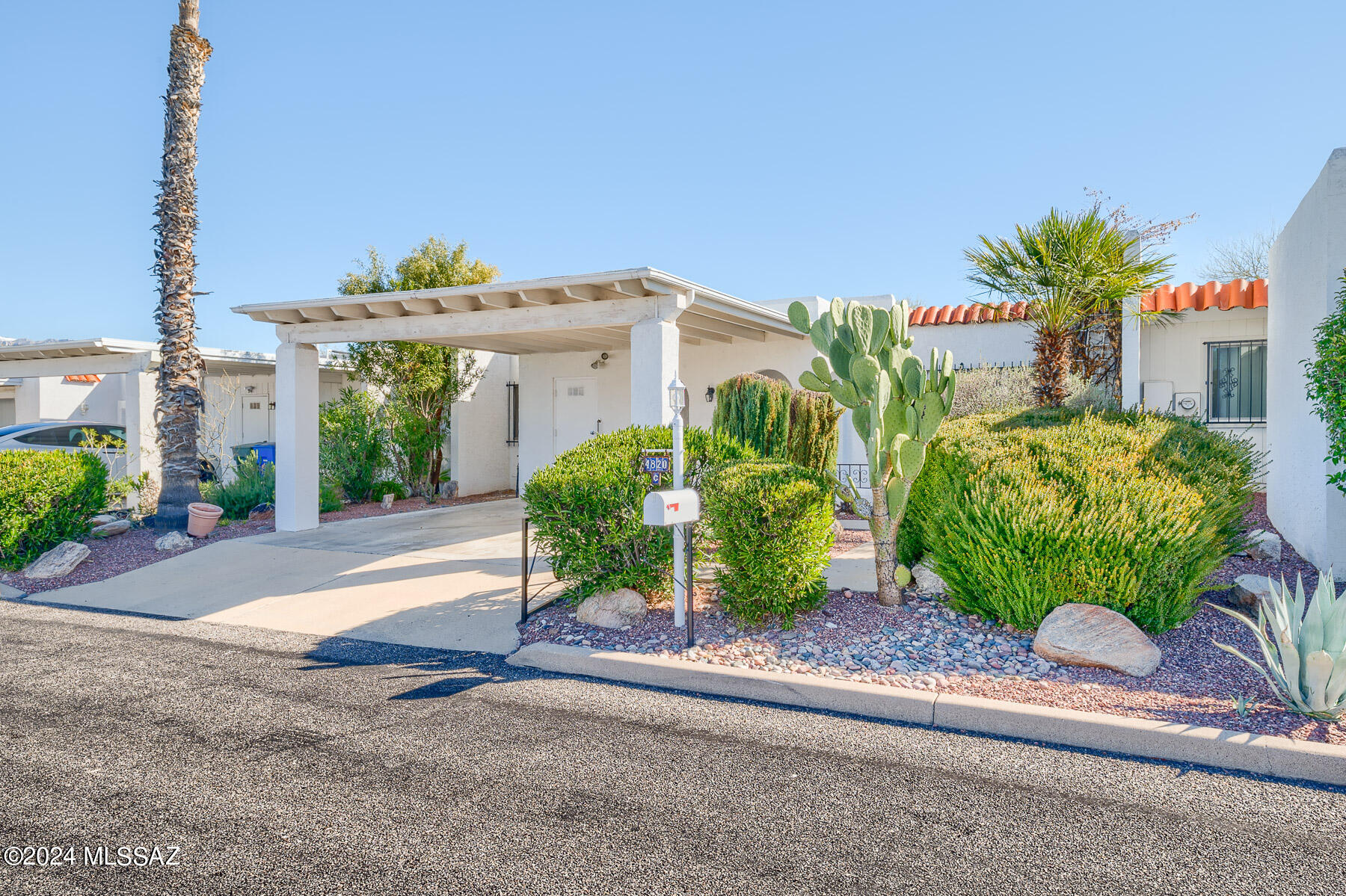 Introducing a just renovated 3-bedroom, 2-bath Mediterranean townhome in the sought-after La Toluca community of Tucson. Nestled in a peaceful, pristine neighborhood near the Santa Catalina Mountains, this property provides a tranquil oasis in the heart of Tucson. 

This beautiful renovation boasts new tile flooring, carpets, lighting and ceiling fans, as well as completely renovated kitchen and bathrooms. The home offers serene mountain views from its backyard and includes a covered and screened back patio and a manageable grass lawn.

Additional amenities include convenient guest parking, professional front yard maintenance, exterior pest control, and access to a refreshing community pool. 

Welcome to La Toluca, where serenity meets convenience.