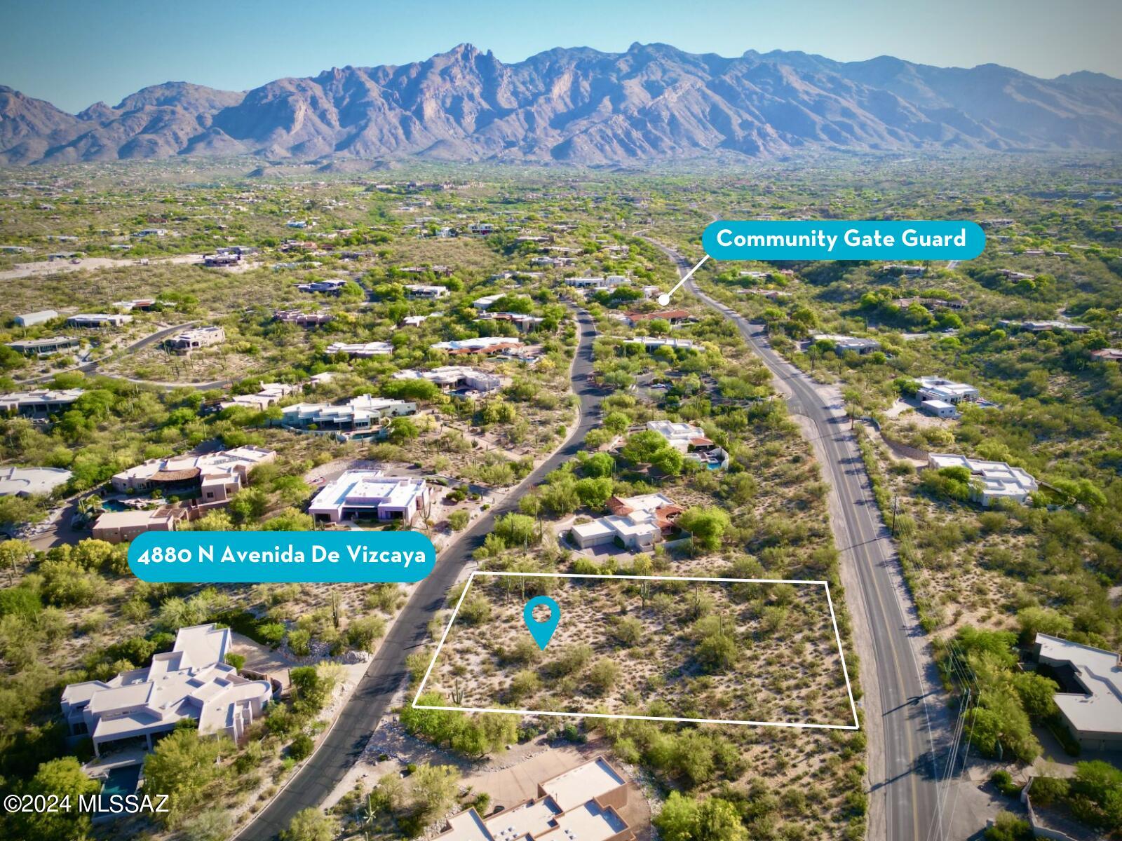 Discover the opportunity to own one of the last available lots in the prestigious and secure Hacienda Del Sol Estates, nestled in the serene Catalina Foothills. This exceptional parcel offers the chance to build your dream home amidst breathtaking mountain views, providing both beauty and tranquility. The generously sized lot affords ample design flexibility and privacy within a guarded community. Experience unparalleled east-facing views of the majestic mountains, perfect for enjoying stunning sunrises from your backyard. Take advantage of existing professionally drafted house plans tailored to enhance the lot's natural beauty and maximize the scenic vistas. This prime location offers enchanting views, and proximity to outdoor activity, acclaimed restaurants, shopping, and highly desirable school district, Catalina Foothills. This is a once-in-a-lifetime opportunity to create a custom sanctuary in one of the most coveted neighborhoods. Whether you envision a luxurious retreat or a family-friendly residence, this plot is the ideal canvas for your architectural masterpiece.
