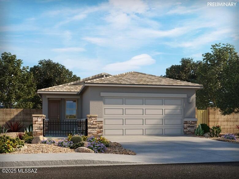 CASH Pricing. No Incentives will be provided. Former model home! The spacious island in the kitchen makes a great place to gather. Umber cabinets with white quartz countertops. Light gray wood-look tile flooring and neutral carpet. Pictured furniture not included. This family-friendly community is located within Marana Unified School district and offers residents a wide variety of amenities. Each of our homes is built with innovative, energy-efficient features designed to help you enjoy more savings,
better health, real comfort and peace of mind.