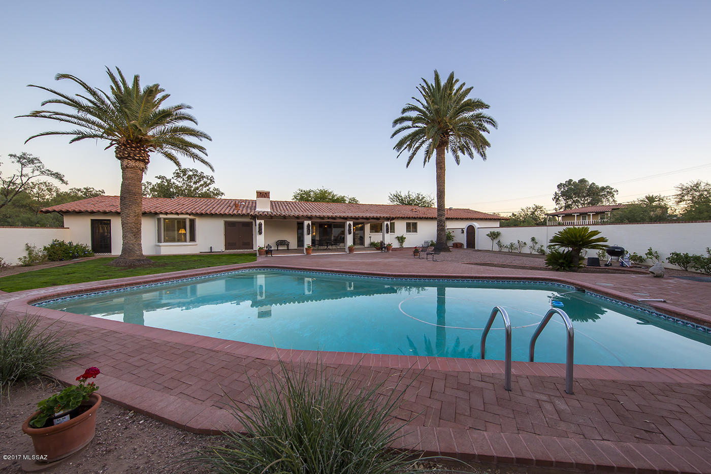 ''Exquisite Slice of Tucson History''. Designed by Iconic architect,Anne Rysdale. Located in sought after Historic Colonia Solana,beautifully sited on 1.12 acres of land. Located just north of Reid Park,w walking & bike path.  Golf,tennis,play areas, band shell concerts, and U of A Baseball. Convenient to Downtown,U of A,Restaurants,Shopping, & everything you could want. A dream location for Native Tucsonans & lucky transplants. Every inch of this home has been lovingly ''made new'' by the current owners. No detail overlooked. It began with a new clay tile roof & went forward from there. floor-plan, Every selection & improvement was thoughtfully chosen. The owners kept the original charm & character while making it shine! Room for a guest house, storage etc.