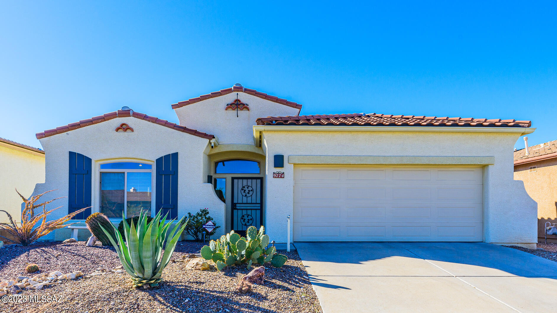 MUST SEE!!! Beautiful, Move-in Ready, 3 bedrm, 2 bath home with a 2 car garage. The tile roof was completely redone in 2022. Full interior paint job, including ceilings, closets, doors, and garage completed in Dec 2023. Nicely updated Kitchen with granite countertops, stainless steel appliances, an island, multiple cabinets, pantry closet, and a dining area. Large Family Room with skylights and a gas fireplace.  The spacious Primary Suite has a lovely bay window,  jetted tub, separate shower, double vanity, and walk in closet with built in shelving.  Laundry room with overhead cabinets and built in shelving. Low maintenance front & back yards. Come check out this lovely home today!