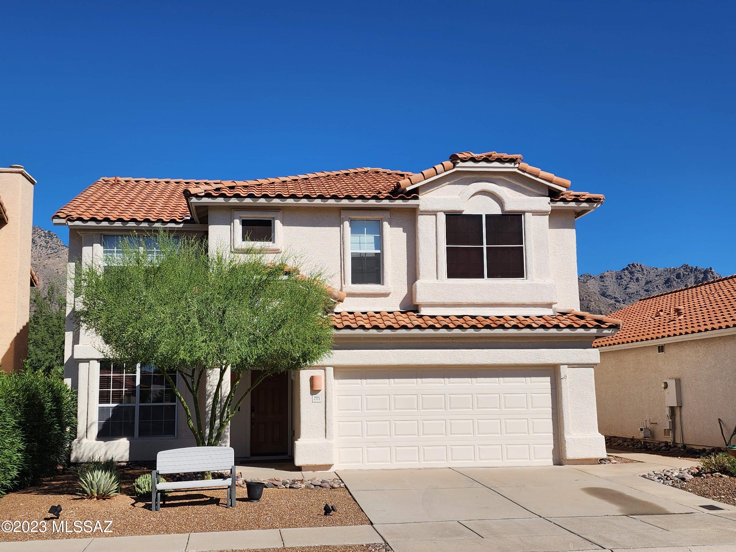 Discover this well maintained two-story home, ready for you to move in and enjoy. Nestled in the serene foothills, it offers abundant space for your enjoyment. Perfectly situated within walking distance of the picturesque Sabino Canyon, and conveniently located in the prestigious Catalina Foothills School District, with both Elem and Middle Schools just a few blocks away. Step inside to find a fresh and modern interior, adorned with recent paint and thoughtful renovations. The kitchen boasts a brand new GE gas oven range, perfect for your culinary adventures. Step outside to the backyard oasis, complete with a covered patio, beautiful artificial grass, and a cozy fire circle for your outdoor gatherings.  Renter insurance required. Only dogs, under 20lb considered, ask for info.