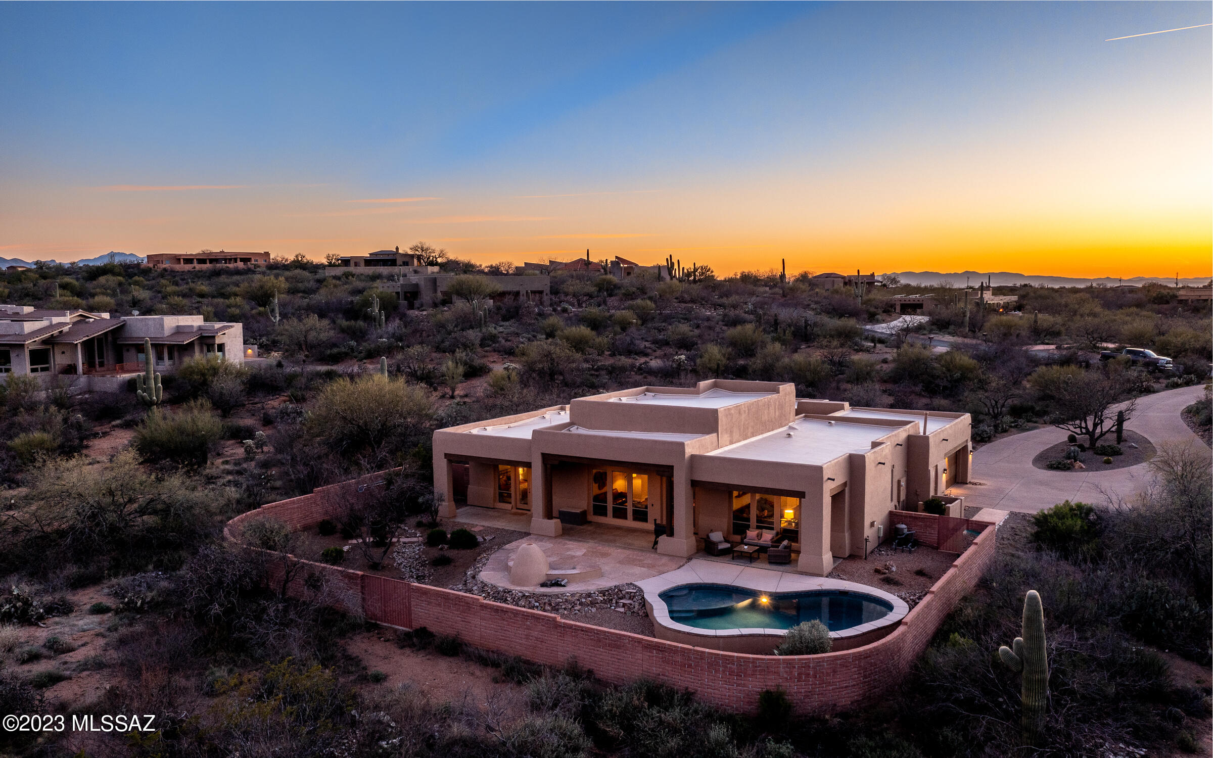 Owner is a Licensed Agent in the State of Arizona..  Beautiful 3 bed / 2.5 bath 2812 sq ft single story southwest contemporary home on 1.78 acres with gorgeous panoramic views of Rincon Peak and Mica Mountain. Separate living spaces with wet bar and updated kitchen (2022), all new pro style appliances (2022). Gas fireplace in the family room. Entire back of the home has gallery windows to take in the gorgeous views! Home boasts a split bedroom floor plan, all with walk-in closets. Perfect design for kids, multi-gen living or guests coming to swim in your new quartz bottom pool (2021)! Home has new washer/dryer (2022), exterior paint (2020), roof coat (2021). Stunning and private back yard with kiva fireplace and flagstone. Horse facilities available in subdivision. MUST SEE! Beautiful 3 bed / 2.5 bath, 2812 sq ft single story southwest contemporary home with 180 degree Rincon Mountain and Mica Mountain views. Separate living spaces with updated kitchen, including new pro style appliances in 2022 and wet bar. Gas fireplace anchors the family room. Entire back of the home has gallery windows to take in the breathtaking views. Home boasts split bedroom floor plan, all with walk-in closets - the perfect design for kids, multi-gen living or guests coming to swim in your new quartz bottom pool (2022)! Home has new washer/dryer (2022), exterior paint (2021) and roof coat (2021). Stunning and private back yard with kiva fireplace and flagstone. MUST SEE!