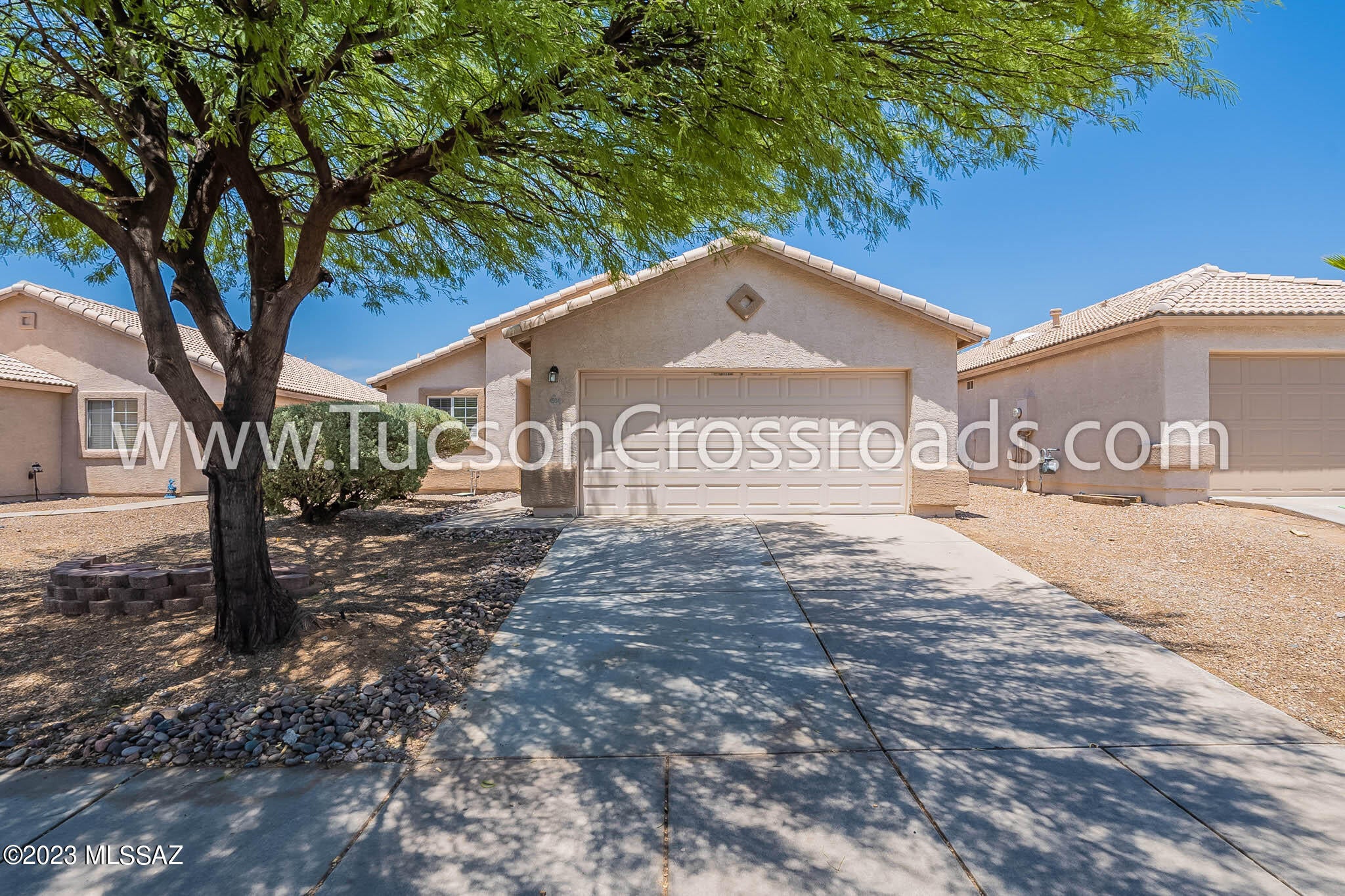 Great NW location! Cute and super clean. Tile flooring everywhere except for bedrooms. Bright open floor plan with 3 bedrooms. Stainless Steel kitchen appliances. High vaulted ceilings. Primary bedroom features two closets including a spacious walk-in. Other features include 2 full baths both with skylights, great room/living room off the kitchen, ceiling fans in the living room and all bedrooms, laundry room with washer/dryer hookups & 2 car garage. Private backyard with covered patio, brick paver extension and mature landscaping. Close to shopping, dining & other amenities. Non smoking home. 1 year minimum lease - longer lease possible. Renter's insurance required. Subject to application process & credit approval. Application fee is $45 per adult.