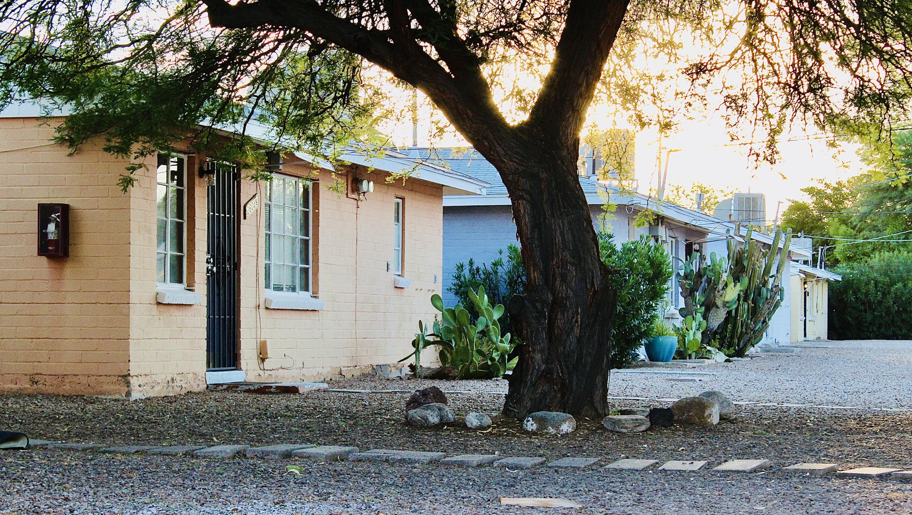 The Sky Island Cottages. 12 CHARMING 1 bd. garden units, in high demand Tucson Blvd./Glenn area, on .8 acre lot. 1 Bd. remodeled units next door rent for $870 mo. GREAT upside potential or just rent these CASHFLOW units EASILY ''as is'' for $675 mo. Two units vacated September 1st. already have signed leases, but you can view those interiors this week. If you are a Buyer that values LOCATION, this is the property for you! Sellers will review all offer on Monday Sept. 14th. Please see attached brochure.