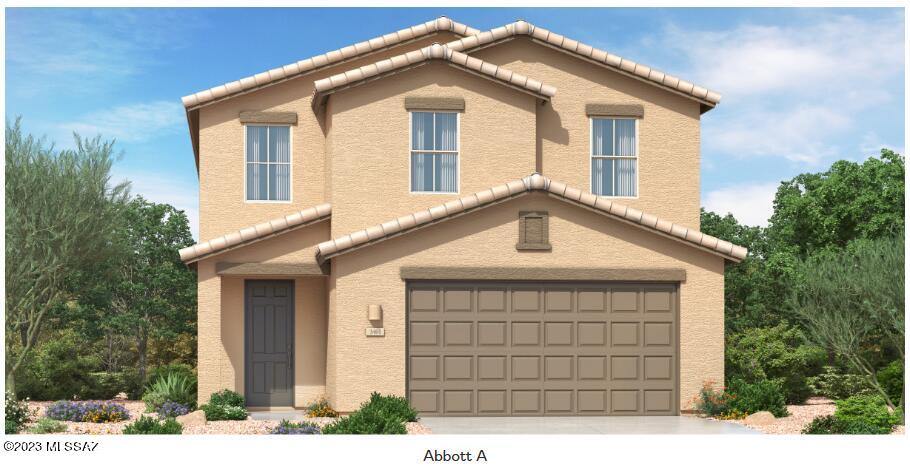 The first level of this two-story home is host to a spacious open floorplan where the Great Room, kitchen and nook share a footprint. Sliding glass doors lead to a covered patio for seamless indoor-outdoor entertaining. Upstairs, a versatile loft is surrounded by all four bedrooms, including the luxurious owner's suite featuring a restful bedroom, a walk-in closet and a spa-inspired bathroom. This home includes Upgraded Kitchen Cabinets, Quartz Countertops, Luxury Flooring, our LED Lighting Package and our Luxury Bathroom Package! Our homes come with the Rinnai Tankless Water Heaters, Post-Tension Foundation, Taexx built-in pest control system, Radiant barrier roof decking, 2'' Faux Wood Blinds and more!