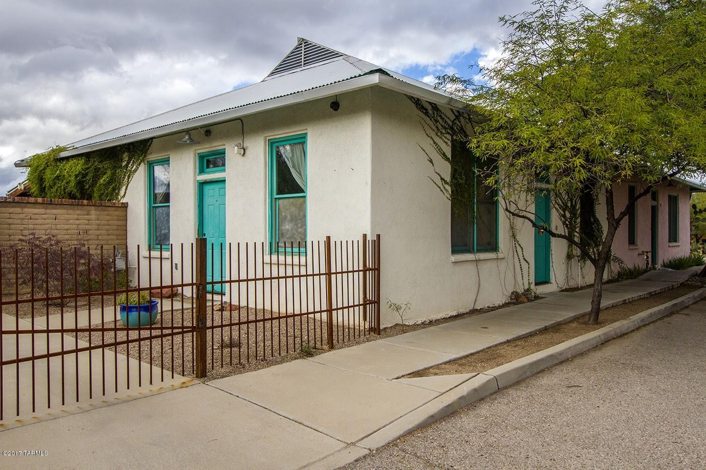Meyer Avenue is one of the Picturesque streets of the Barrio and is a lively, Social Hub. This well constructed home utilizes space incredibly. It has an open floor plan, high ceilings, concrete floors and upgraded kitchen and baths. There is a large courtyard with a deep porch, ramada, rain water harvesting, flag stone walk ways and fire pit. There are 2 off street parking places. This is biking and walking distance to neighborhood cafes and all of the Downtown happenings. The Santa Cruz bike path is right there, quiet and scenic!