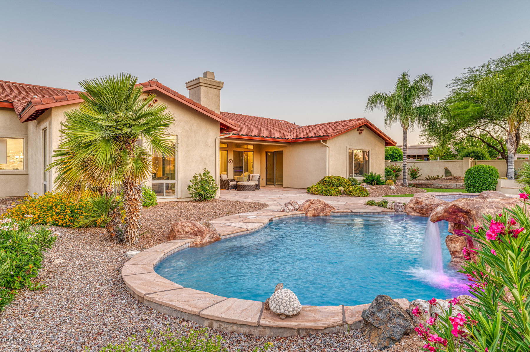 Breathtaking Views surround your gorgeous backyard, flagstone sitting area, beehive fireplace, oversized pool and spa with waterfall. Welcome home to this gorgeous 3 bed + den, 3 bath, 3 car garage 3347 sqft home on nearly a half an acre corner lot. Completely remodeled throughout, custom finishes, interior paint & endless ceramic tile flooring. Formal living room and dining room, an abundance of windows with panoramic  views. 3 fireplaces.  Walk into your brand new dream chef's kitchen, double oven, gas cooktop, decorative hood and new ss appliances. Oversized Master Suite with views and private patio access, relax in the brand new master bath where you can soak immersed in the free standing tub or let the rain shower tile and glass custom shower take you away, oversized custom closet.