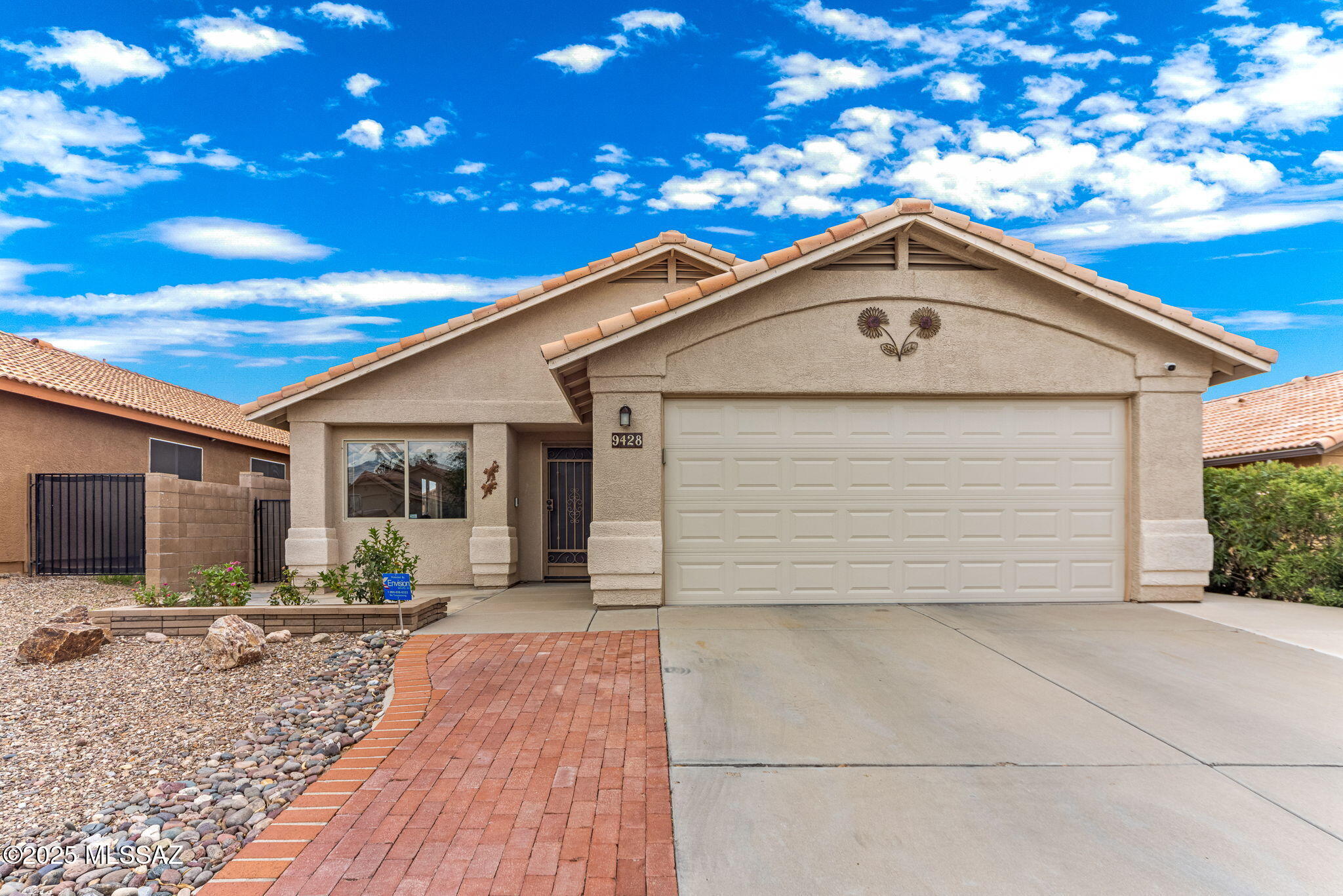 Range Priced-Seller will accept/or counter offers b/w $300,000 &/or $325,000. Nestled in a quiet and well-kept Eastside Tucson neighborhood, this home offers both style and convenience. Enjoy a bright open floor plan with a spacious living area, well-appointed kitchen and cozy dining space—perfect for relaxing or entertaining. Generously sized bedrooms and ample storage offer everyday comfort. The easy-care front and back landscaping, with artificial turf, makes outdoor upkeep a breeze, while the interior provides a welcoming and functional living space. Solar panels ensure low electric bills PLUS there is No HOA. Located close to parks, schools, shopping, dining & I-10, this home combines low-maintenance living with a great location. Visit today & get ready to move in!