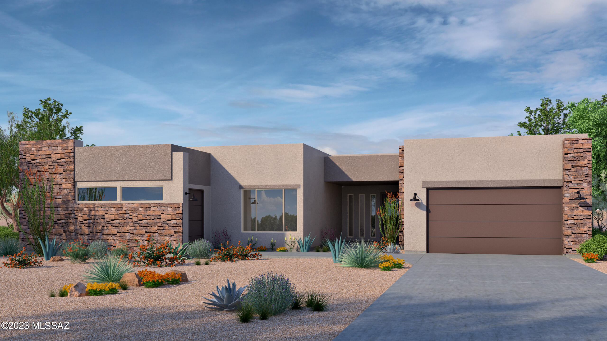 Model Home Lease back opportunity. One of Tucson's sought after communities can be yours!  Fairfield Homes new construction, Manzanita Plan overlooks the Sonoran Golf Course at Omni Tucson National. This 4 bedroom en-suite plan with amazing pool and spa area,  Teen Lounge, Den, oversized kitchen and great room includes 12 ft ceilings in the main living area, a 16' x 10' high sliding glass door to enjoy the outdoors on the large wrap around patio and a 4 car garage. Renderings are conceptional and may not depict exact final product. INTERIOR SHOTS ARE FROM OUR OUR MODEL HOME IN DOVE MOUNTAIN