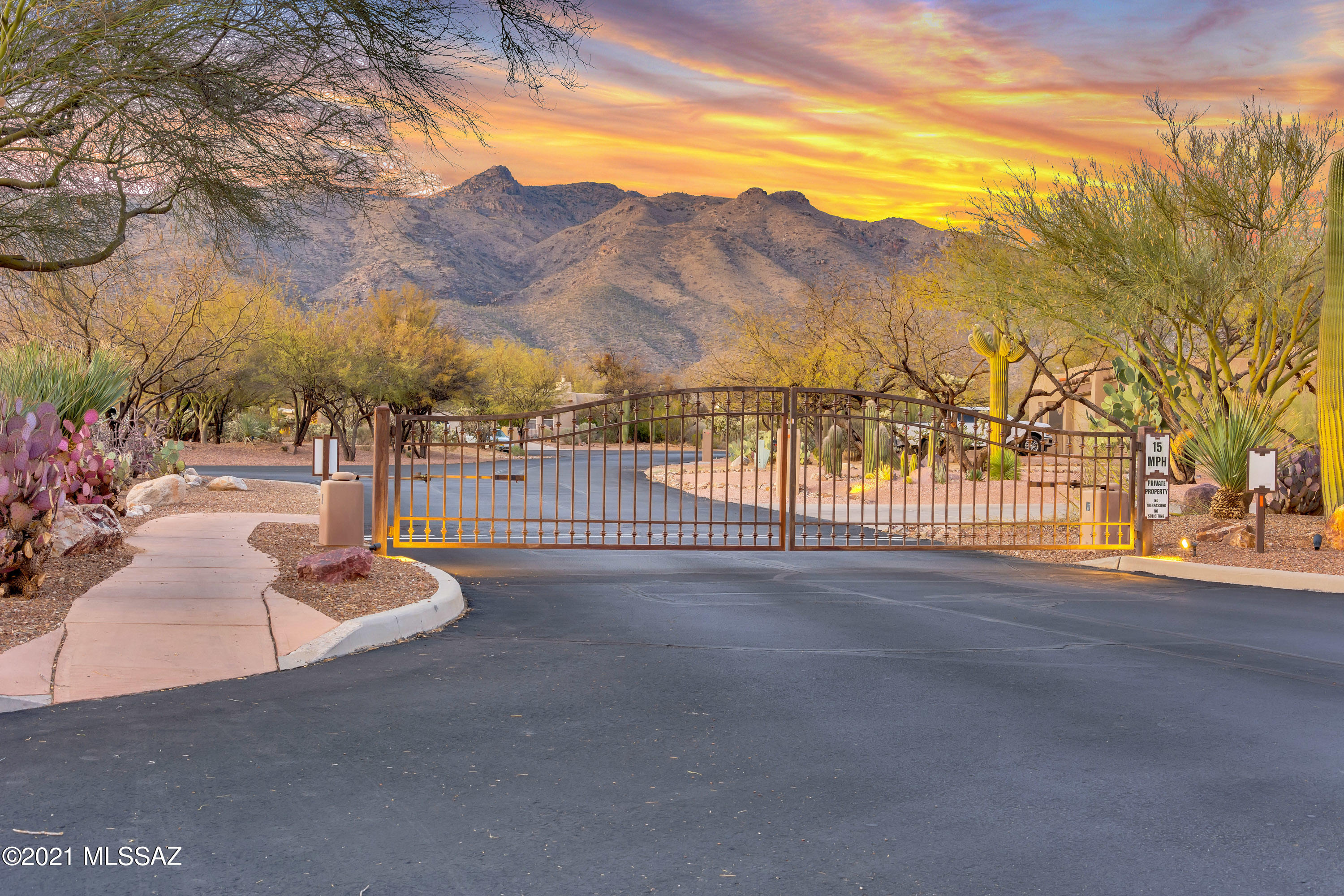 Catalina & Rincon Views = Pure Tranquility!  Gated Northeast home on quiet cul-de-sac located on an ACRE with Spectacular Mountain Views.  Small community of only 39 homes makes for a true sense of charm & neighborhood friendliness. Sellers have been preparing this home for sale & have thought of everything: roof inspected, termites inspected, Hvac's inspected, barn doors, Pebble-tec pool & spa, putting green, stunning courtyard and so much more.  The Cherry on Top - is an amazing remodeled Kitchen & Master bath. Kitchen is warm & inviting w/ gas stove, warming & cooking drawer, granite, stainless appliances, wine refrig, & wet bar. Master bathroom has huge walk in closet, soaking tub & double vanities.  3 car garage & storage.  Hurry this is a show stopper. Sellers have invested over $130,000 into their home and it shows!  Kitchen has been fully remodeled with 42" Cherry Omega Cabinets, commercial grade gas stove, stainless appliances, granite island and a beautiful stainless refrigerator.  Completely remodeled gated courtyard with tons of flowers and a nice pop of artificial turf - Just lovely.  There is nothing like this on the market!