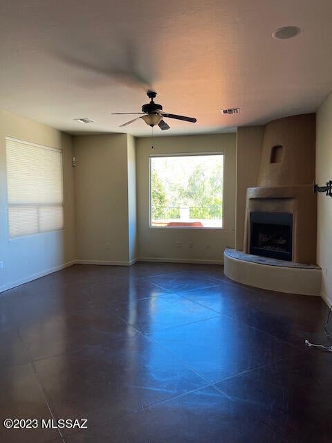 Beautiful single story 4bd/2ba home located in desired Dove Mountain gated community.  Front gated courtyard, large kitchen w/center island, gas cooktop, stainless steel appliances and Granite countertops. TONS more interior features including: wood beamed ceilings, beehive gas fireplace, ceiling fans, stained concrete flooring throughout, huge Master Suite w/ Jetted Tub & Walk-In Shower and large walk in closet w/ built in cabinetry. Exterior features include: private lot, incredible mountain views, flagstone patio, gas fireplace with seating, built in gas BBQ grill and a private hot tub.  MUCH MORE TO SEE!