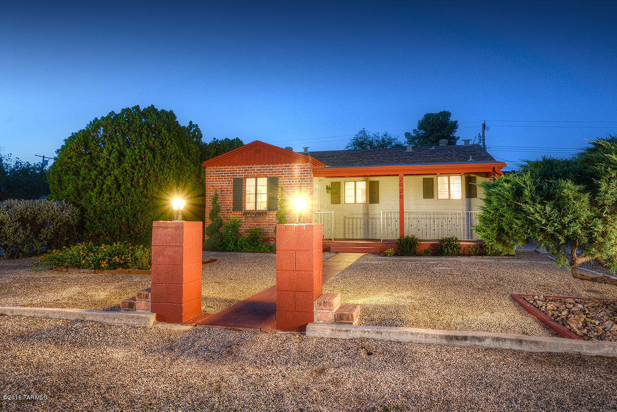 Blenman Charming 1940's Bungalow with a guest house! Beautiful new & restored hardwood floors. Views of the Catalina Mt's from your couch. Thoughtfully remodeled w/character & timeless finishes. Upgraded kitchen w/shaker cabinets, granite counter tops, Carrara marble tiled back splash & SS appli's & tons of storage! Remodeled baths! Master has a private bathroom & french doors to the back yard covered patio. Old growth trees & shrubbery. Plus the perfect 299 sqft studio great for guest or separate office. New H20's, plumbing, light fixtures, plumbing fixtures & more! Pella & dual-pane windows, New interior electric & 200 amp service! Just a fabulous sweet home. Wonderful area close to the U of A, Modern Street car, restaurants and more!