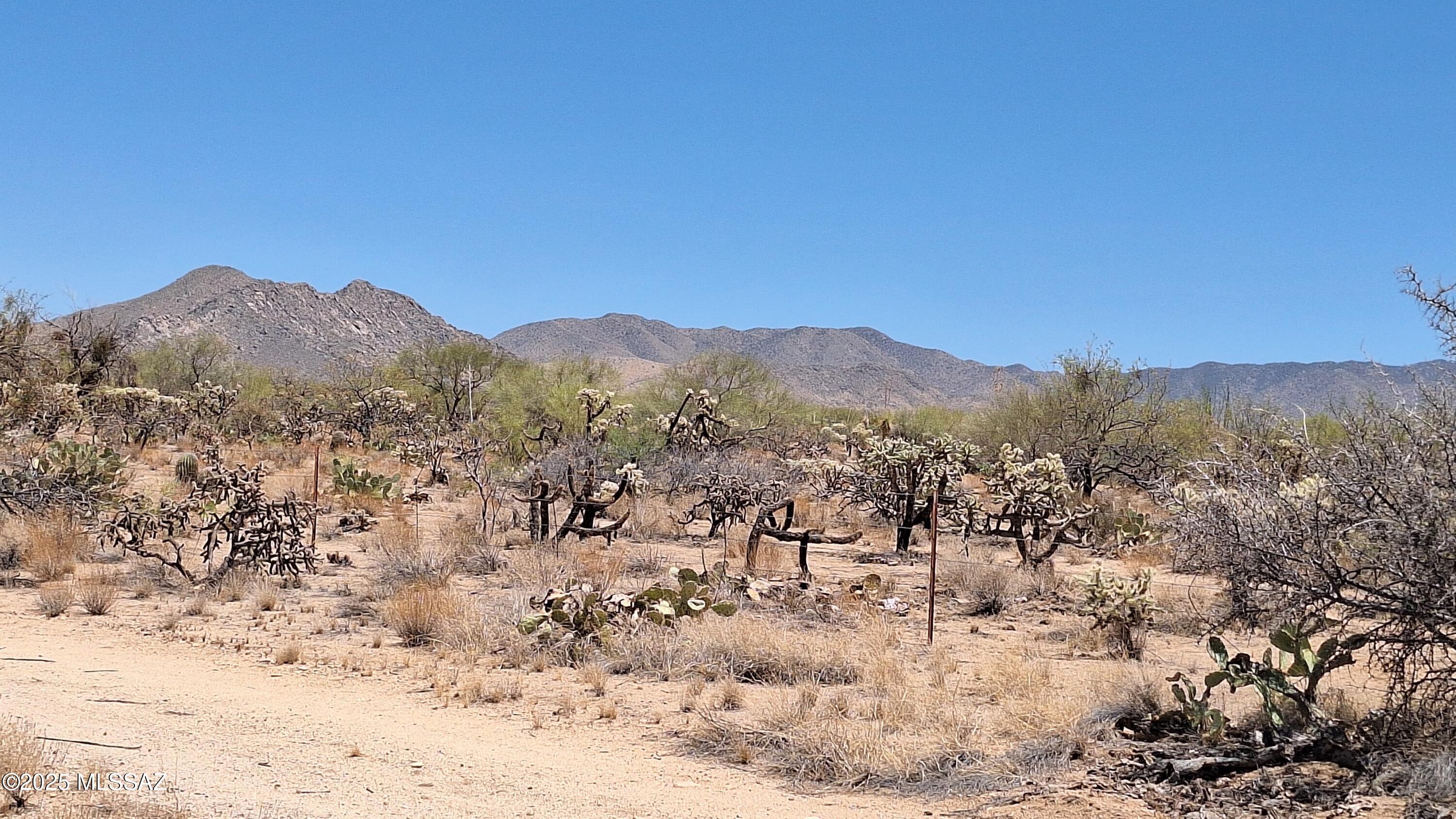 Build Your Dream Home on 1.23 Acres adjacent to State land in the beautiful Diamond Bell Ranch area!  This property offers sweeping views of the Sierrita Mountains, the iconic Kitt Peak Observatory, and the sacred Baboquivari Peak Wilderness, revered by the Tohono O'odham Nation as ''La Bestia.'' This area is celebrated for its unforgettable sunrises and sunsets, majestic mountain vistas, and world-class stargazing. Enjoy the tranquility of nature while being just 25 minutes from Tucson. Water is close to lot line, electric is available.  Zoned CR1, no manufactured homes. Horses and livestock OK.  No HOA, close to paved road. Possible Seller Financing.