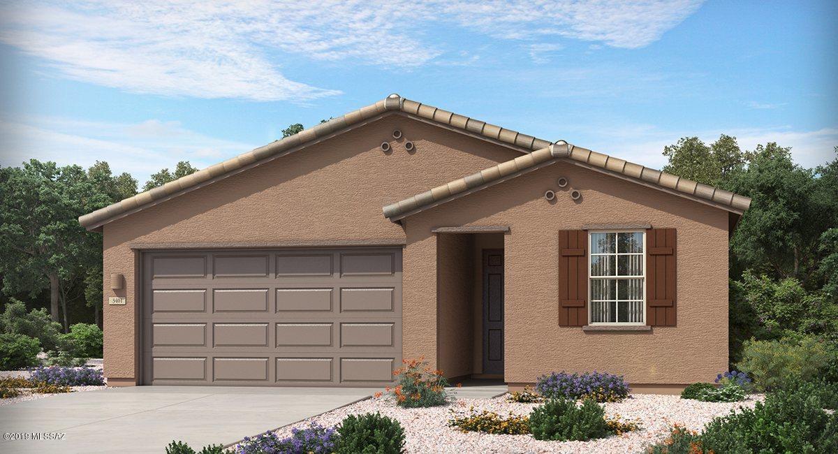 Mesquite A plan will be complete approx September. Great Rm, Dining area and open concept kitchen w/large island and pantry closet, Super Kit upgrades cabinets to Scottsdale Maple Truffle, SS Appliances, Dbl Ovens, Cooktop & Granite in Cotton White. Covered patio offers extra outdoor living space. This plan also offers three spacious secondary BRs off the foyer w/a full-sized bath in between them, bath countertops are granite, a charming laundry room & 2-bay plus Storage garage.  Wi-Fi Certified Home Design includes: Ruckus ICX 12-port Ethernet switch, CAT-6A Wiring, Echo Show, Sonos speaker, Video Ring Doorbell, Schlage Encode smart front door lock, prep for Reverse Osmosis, and 2'' faux wood blinds on select windows.
