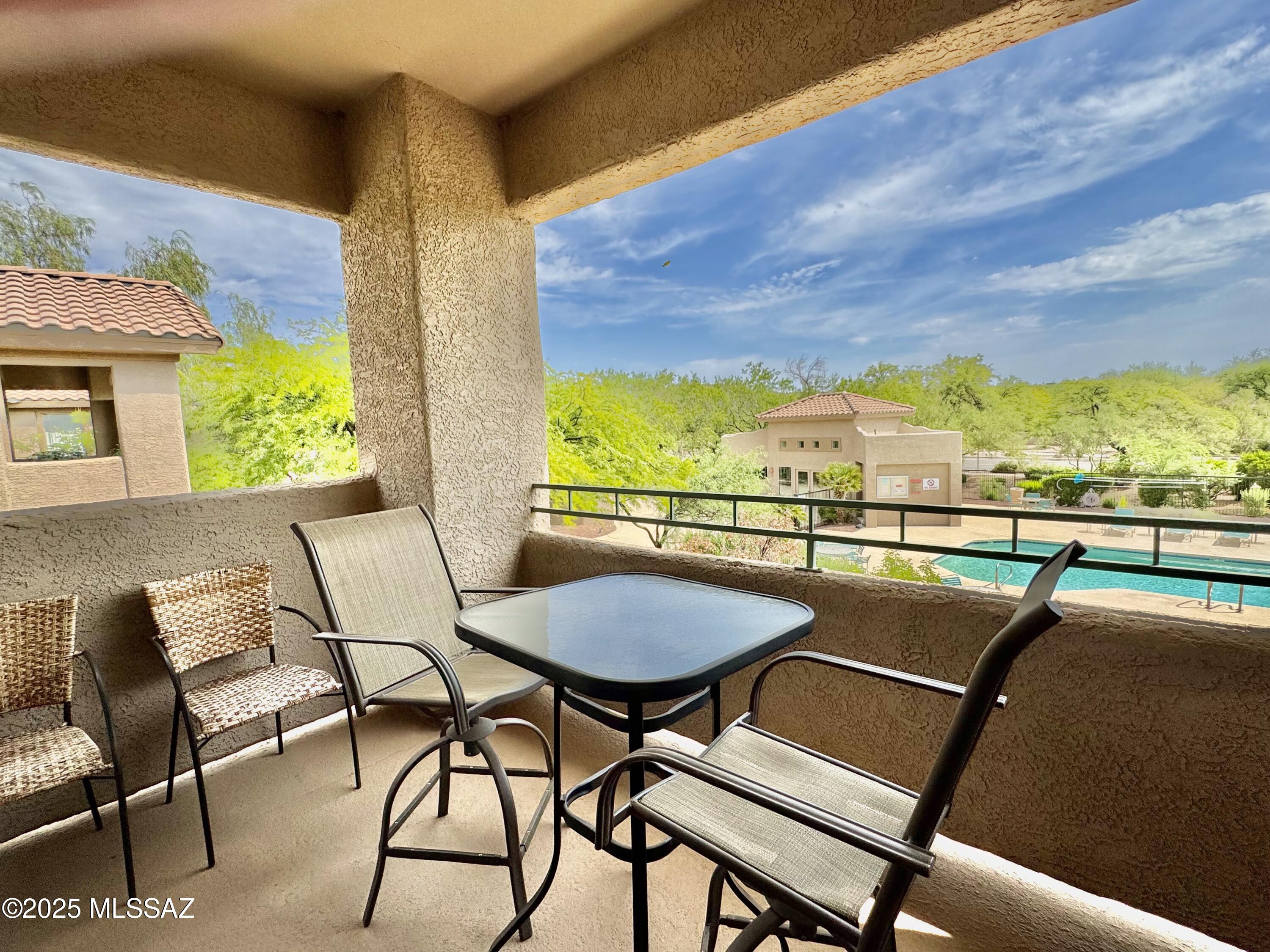 FULLY FURNISHED!!! Rates based on length of stay, availability, and season. Monthly minimum stays only. Utilities included in stays less than 12 months.

3-bedroom, 2-bath condo located in the desirable Vistoso Golf Casitas community in Oro Valley. This spacious second-floor unit offers an open layout with a split-bedroom floor plan, a private balcony with stunning Catalina and Tortolita Mountain views, and a detached one-car garage for added convenience. All utilities are included in the rent—except for electricity—making it an easy, hassle-free living experience. The condo features in-unit laundry, stylish furnishings, and a well-equipped kitchen, ideal for both short- and long-term stays. Residents enjoy access to a heated pool & spa, a fitness center, clubhouse, and nearby school