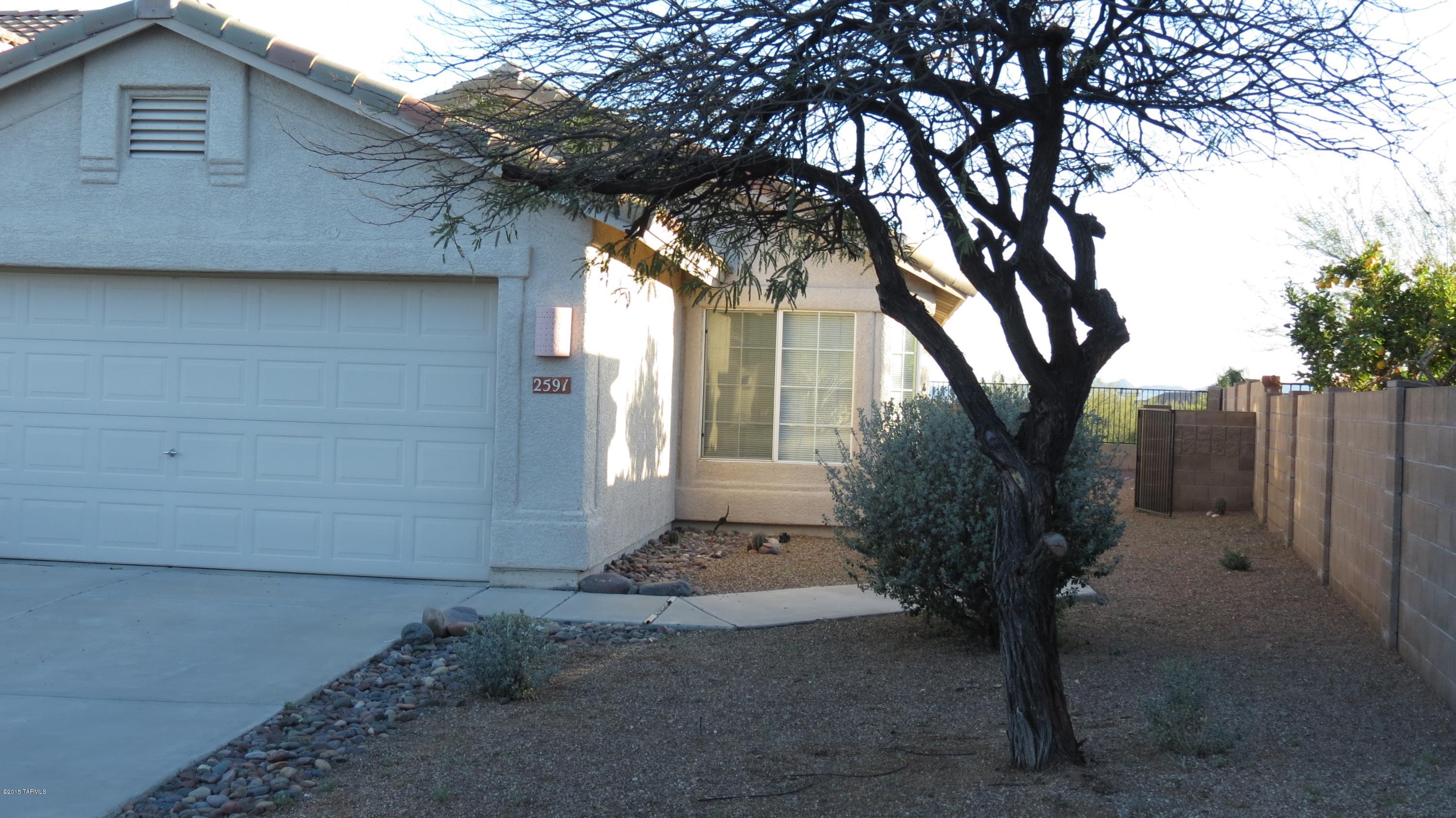 Excellent 3 bedroom, 2 bathroom. This home offers great room design with split bedroom floor plan, covered patio with very spacious rear yard with Catalina Mountain views. Rear yard backs common area on two sides. This home will be clean and ready 04/10/2017!!