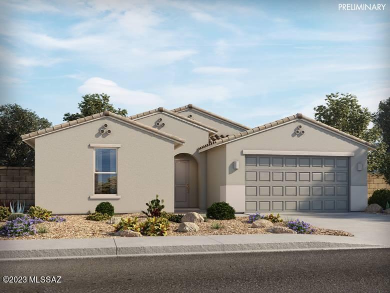 Brand new, energy-efficient home available by Feb 2024! Design Collection Balanced. Sip your morning coffee from the covered back patio. Inside, the kitchen island overlooks the great room and adjacent nook. The private primary suite is tucked away from the secondary bedrooms and features dual sinks and large walk-in closet. A new phase is coming soon Arbor at Madera Highlands. This community offers a series of 5 floorplan choices featuring upgraded finishes, gourmet kitchens, and open concept living areas. Homeowners can enjoy the established amenities in the community, including a pool, playground, and walking trails. We also build each home with innovative, energy-efficient features that cut down on utility bills so you can afford to do more living.