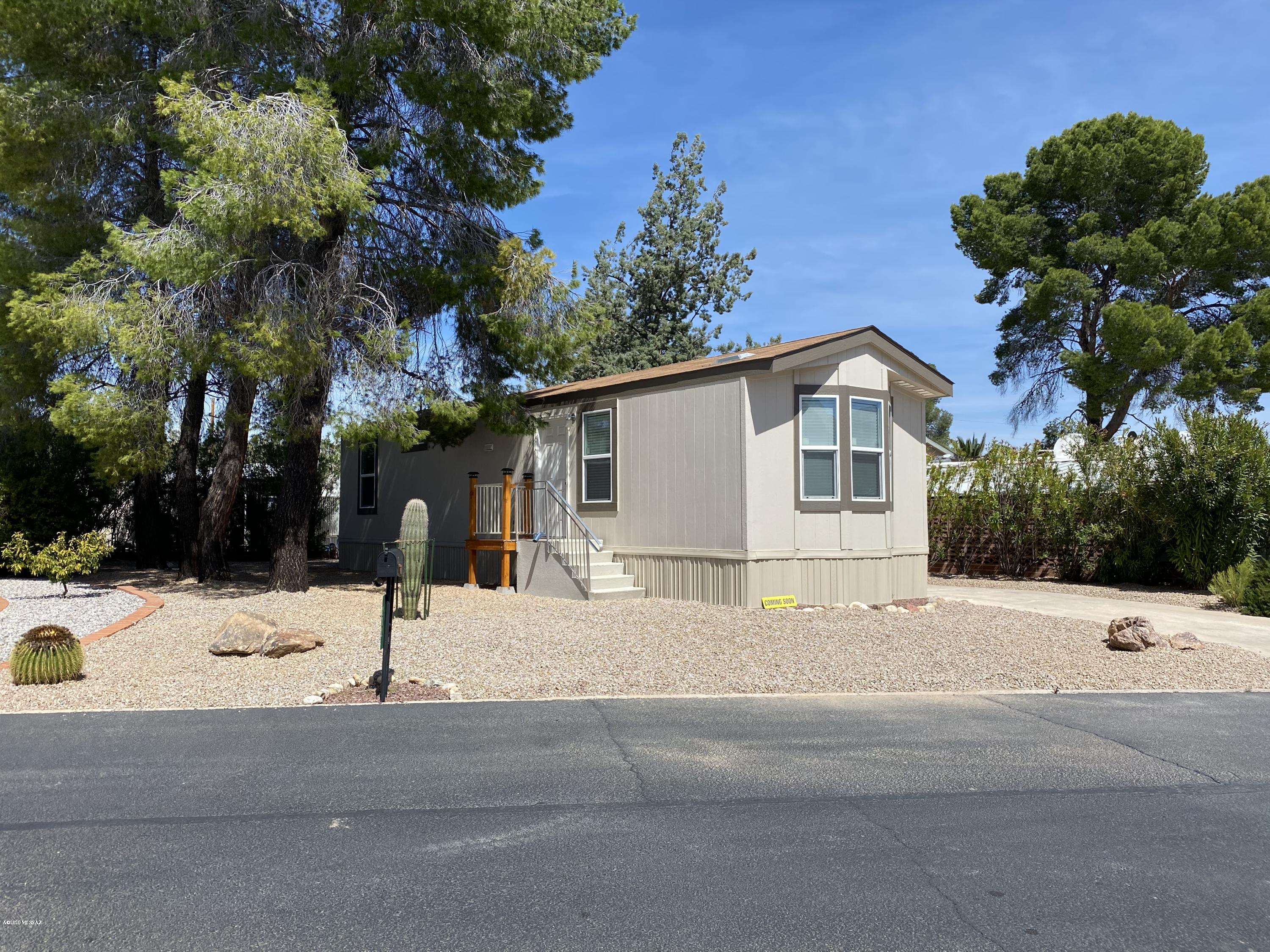 Buyer backed out due to Covid-19 delays.  Incredible Mountain and Sunset Views, Immaculate property with a BRAND NEW single wide manufactured home installed in late 2019, that means brand new HVAC, Roof, Plumbing and electrical. This home has an open kitchen that flows into the living room with Beautiful mountain views from the living room bay windows and both decks on either side of the home.  Resort style living w/ lg recreation center featuring; pool, spa, bocce ball, miniature golf, horseshoes, shuffleboard, classes & lots of activities to chose from. This property also comes with a large storage shed for all your extra stuff.