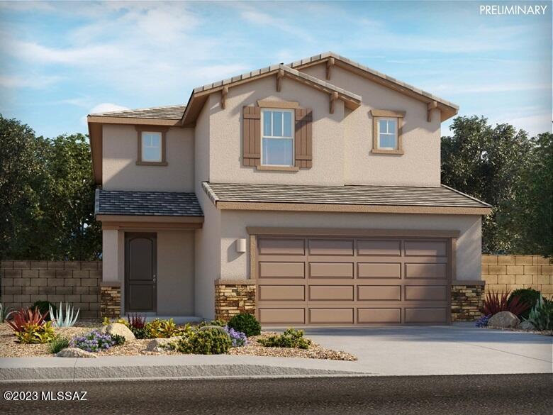 Brand new, energy-efficient home available by Feb 2024! Make visitors feel at home with a convenient first-floor guest bed and bath. Umber cabinets with shaded grey granite countertops, wood-look tile flooring with multi-tone carpet in our Elemental package. Visit Sonora at Entrada del Pueblo and explore new homes in Sahuarita, Arizona. This community features five floorplans and offers extensive amenities including a splash pad, pools, walking and biking trails, and a safari park with convenient access to I-19 and major employment centers. We also build each home with innovative, energy-efficient features that cut down on utility bills so you can afford to do more living. Each of our homes is built with innovative, energy-efficient features designed to help you enjoy more savings.