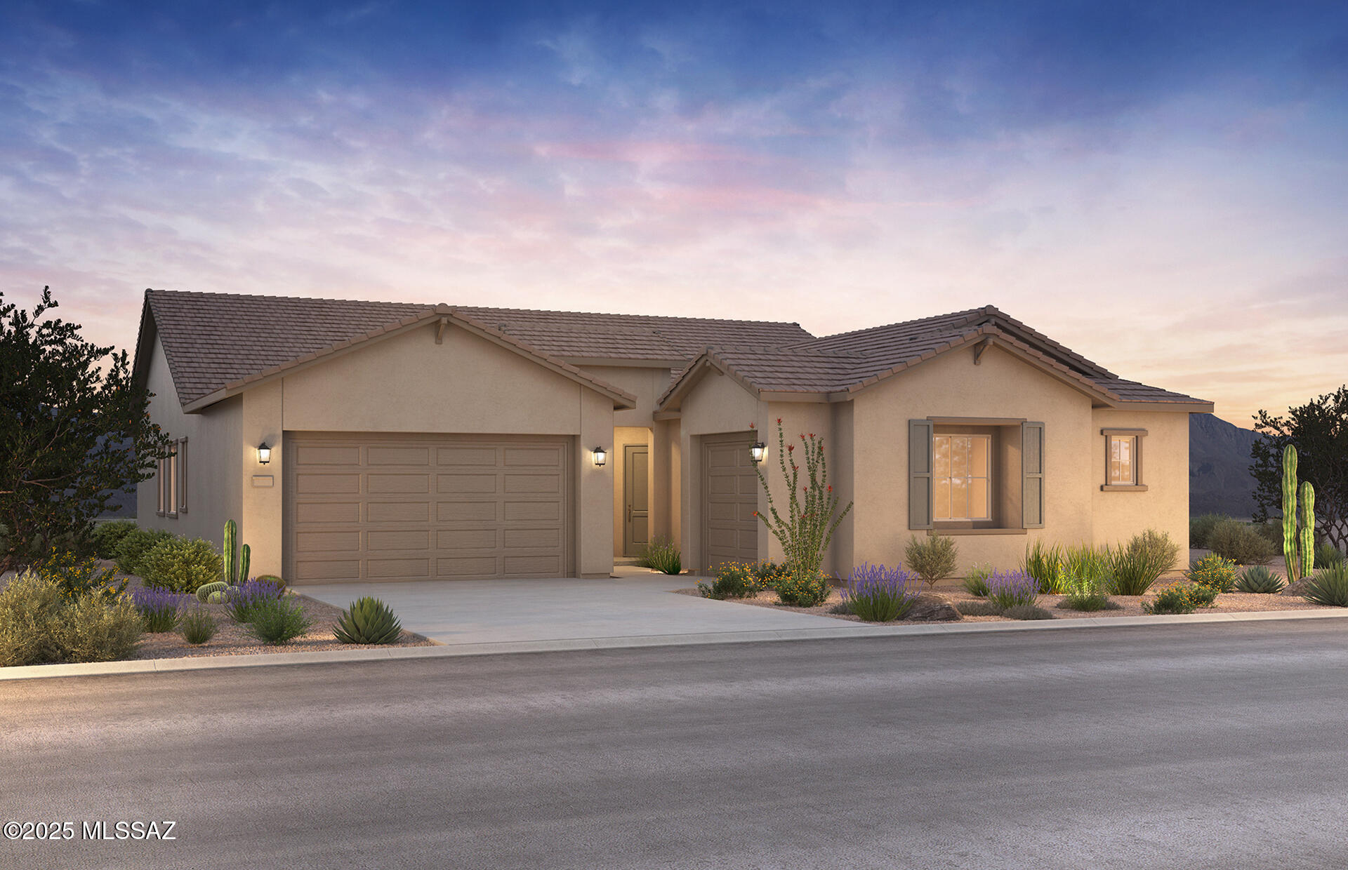 Designer Home - Ready October 2025.

This elegant new home features a sought-after split floor plan with a sleek contemporary exterior and professionally landscaped front yard. The chef's kitchen is a showpiece, offering a stainless steel gas cooktop, Whirlpool appliances, Coastal Shaker Maple cabinets in Moonlight, and stunning two-tone quartz countertops—Bianco Aspen and Ljen Noir—with a custom backsplash. Matching quartz enhances all three bathrooms. Sophisticated 24x24 Modern Oasis flooring in Matte Morning Haze is laid in a straight stacked pattern. Energy-efficient features include a tankless water heater, dual-pane windows, and more.