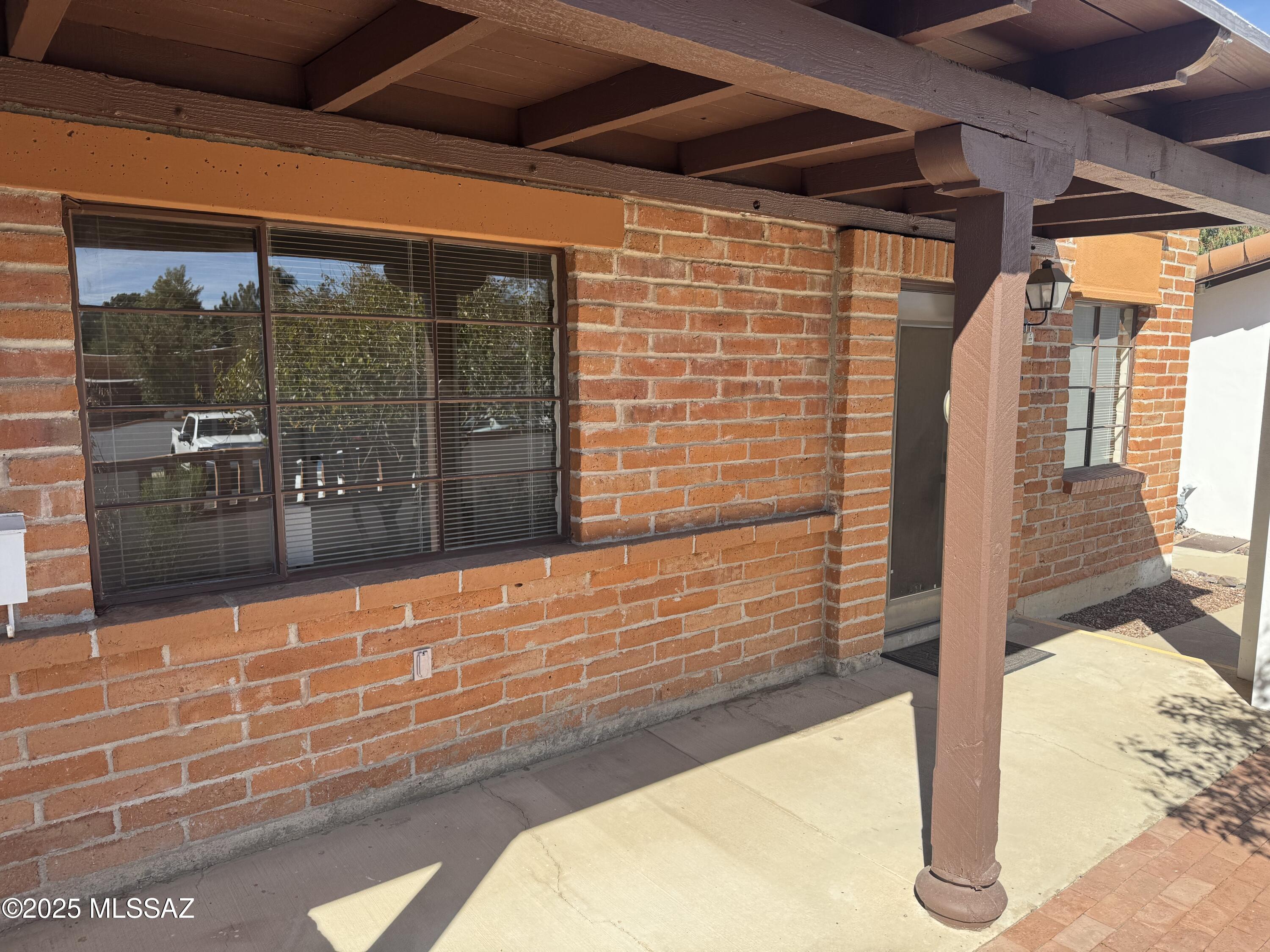 Don't miss out on this opportunity to own an east facing condo with Mountain Views and ample Parking in Front. Privacy with common area on the North with shuffleboard courts, and quaint park. Easy to maintain with white cabinets, corian countertops, spanish tile floors Free and clear of GVR deed restriction