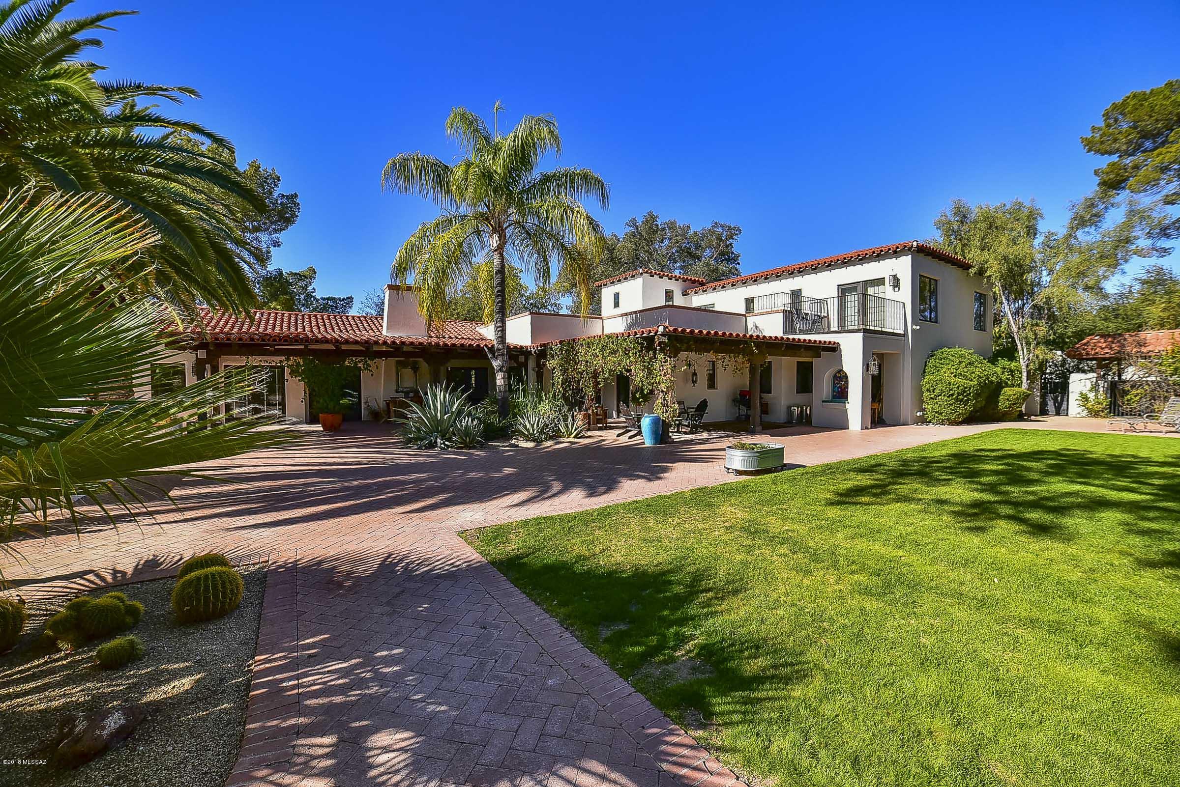 Stunning Spanish Colonial Revival home nestled in historic Colonia Solona. Architecture by Merritt Starkweather, home was skillfully restored and renovated in 2001. Expansive living room with an inviting wood burning fireplace, picture window, and built in book cases. Bright and open kitchen with triple pane skylights, soapstone counters, Wolf range, double-thick butcher block island and counter seating. Gorgeous staircase with custom wrought ironwork and Malibu tile. Mahogany, and concrete flooring, wood beam ceilings, and plaster walls add to the character and charm. Well designed outdoor space with brick patios, mature and lush vegetation, sparkling pool and fireplace make entertaining a pleasure. Period design compliments modern amenities. MUST SEE this truly enchanting property!