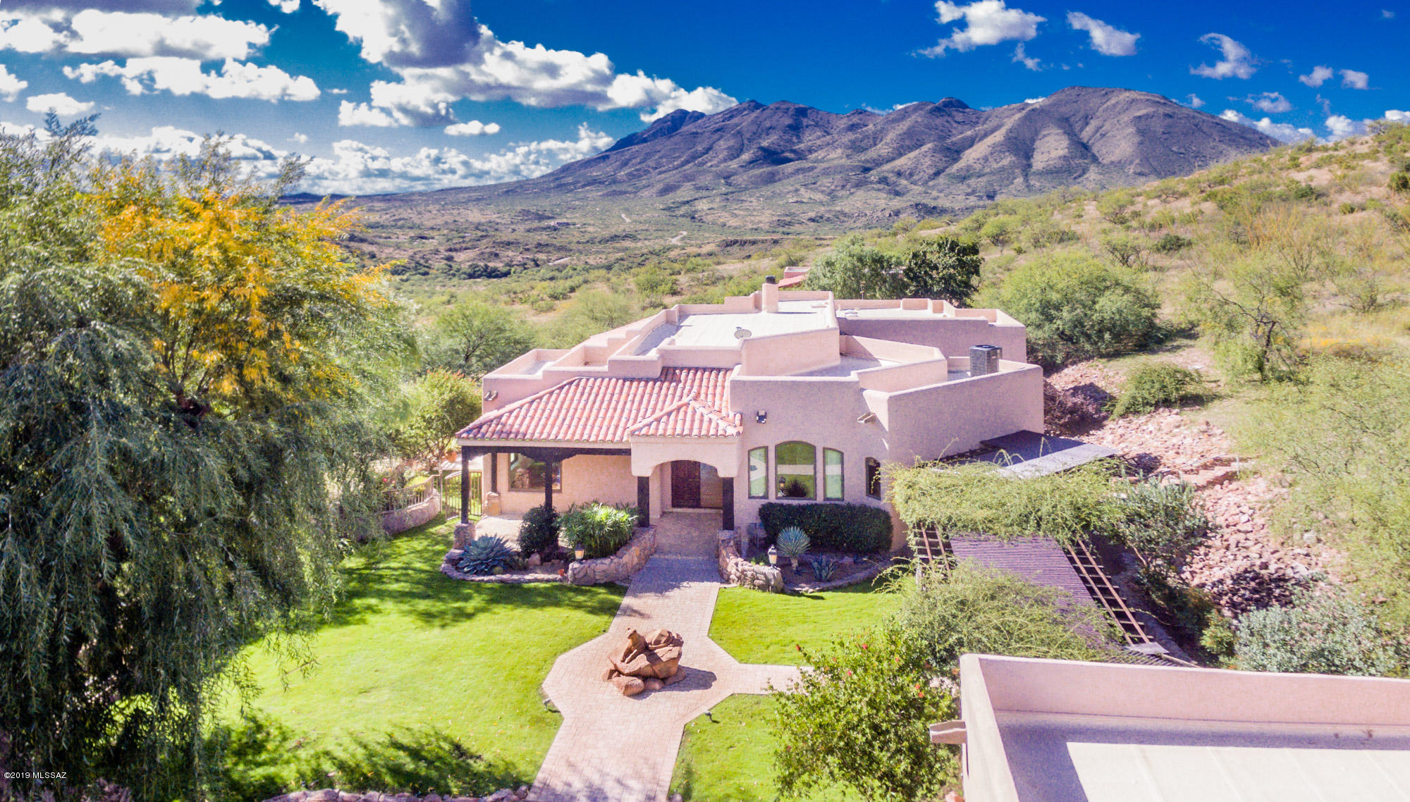 Morning Star Ranch properties don't come on the market often so don't miss your opportunity to own nearly 170 acres in the foothills of the San Cayetano Mountains! This prestigious home with casita is just within the gated community accessed by paved roads. This property has underground electric and water and is fenced for your critters! As you would expect, this beautiful 3286 SF home has the highest quality appliances; i.e. Viking & Dacor, dble ovens, Travertine countertops  a water softener. The 1116 SF Casita has 2 bedrooms, 1 bath& a large living area for your guests' privacy.  Although the open floor plan is conducive for entertaining, you'll most likely overflow to the large patio, pool & spa area so you can take in the panoramic mountain views.  Please call to schedule your appt