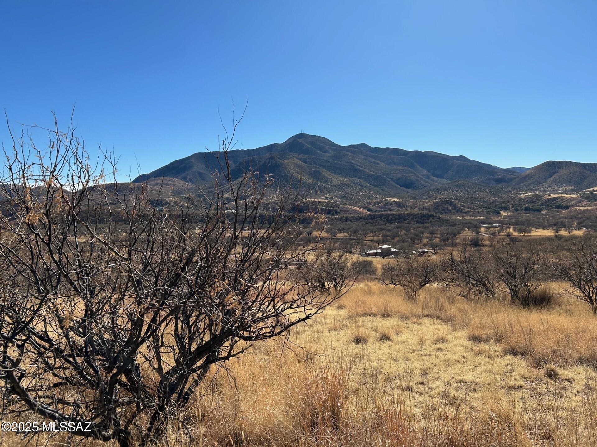 Spectacular mountain views in all directions from this hillside lot overlooking Patagonia. Over 4 acres for space and privacy.  Water, electricity, and phone at the lot line. Out of the floodplain with at least 2 nice building sites.  Easy access to Patagonia and all that it has to offer.  Clean air, starry skies, glorious sunsets and nice neighbors.  Aggressively priced for a quick sale.