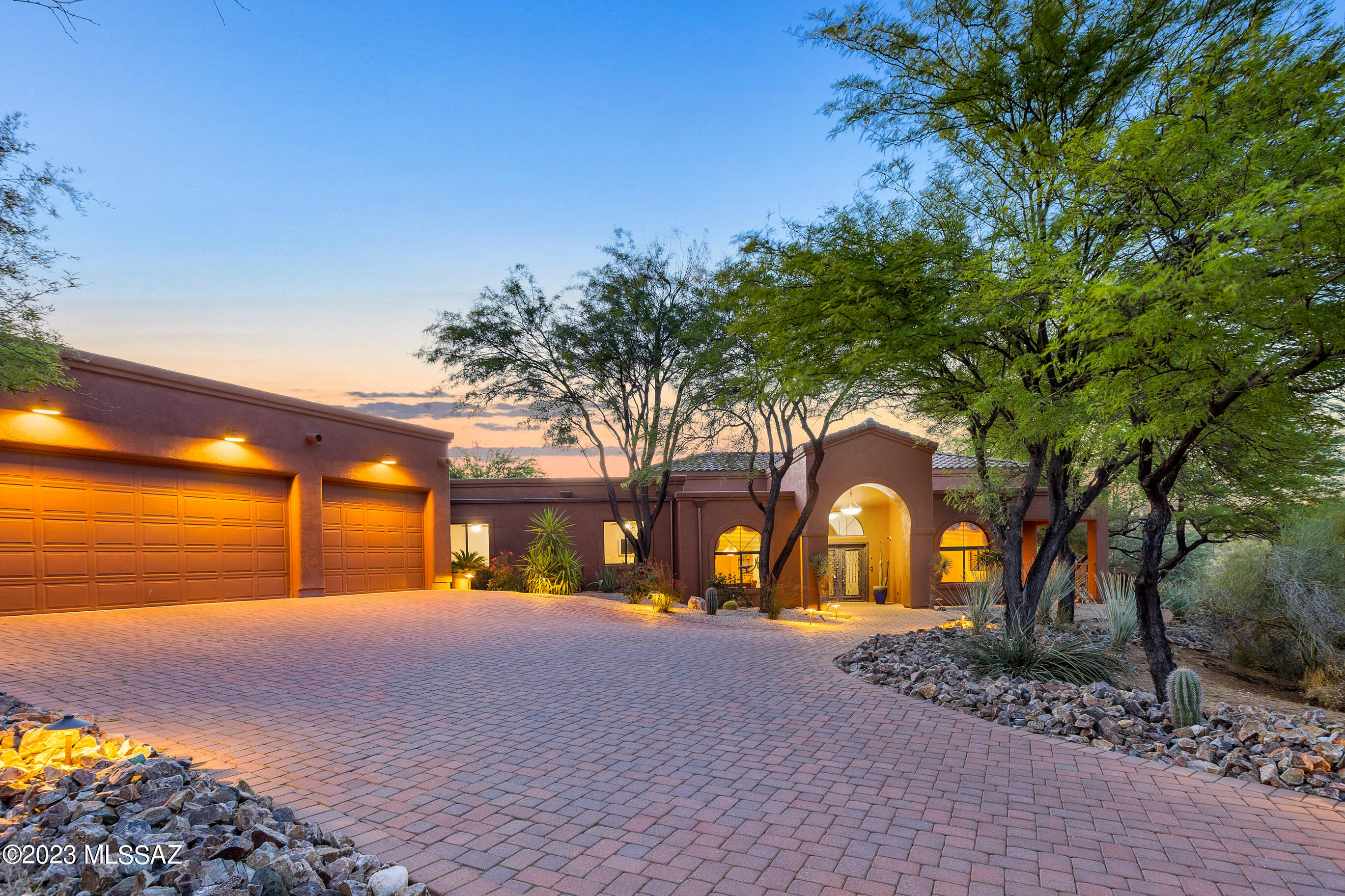 Available for the first time ! 6 Car Tandem garage . 5 bedroom 3.5 bath custom home home on a 1.98 elevate PRIVATE lot . Additional rooms include a large game room with tons of possibilities , man cave off garage with mini split that can is currently used a a music jam room/work shop . formal dining , office  . 
Back yard includes pool, spa Putting green & a play area . 
this is a cul-de sac lot all located in the desirable neighborhood of Coyote Ridge in Oro Valley.