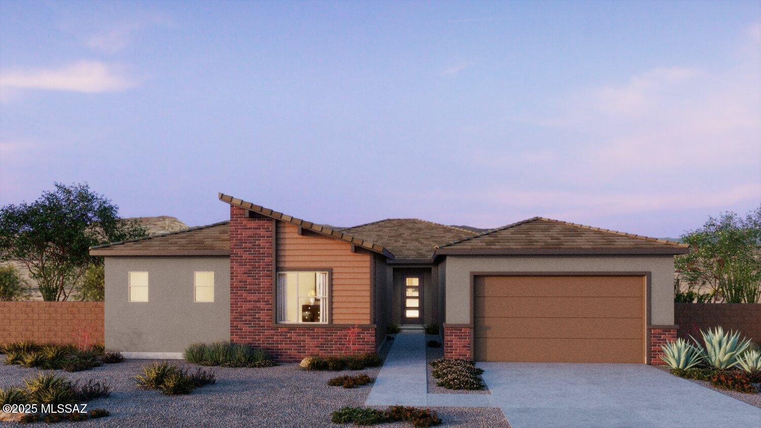Mint floorplan/Midcentury Modern elevation