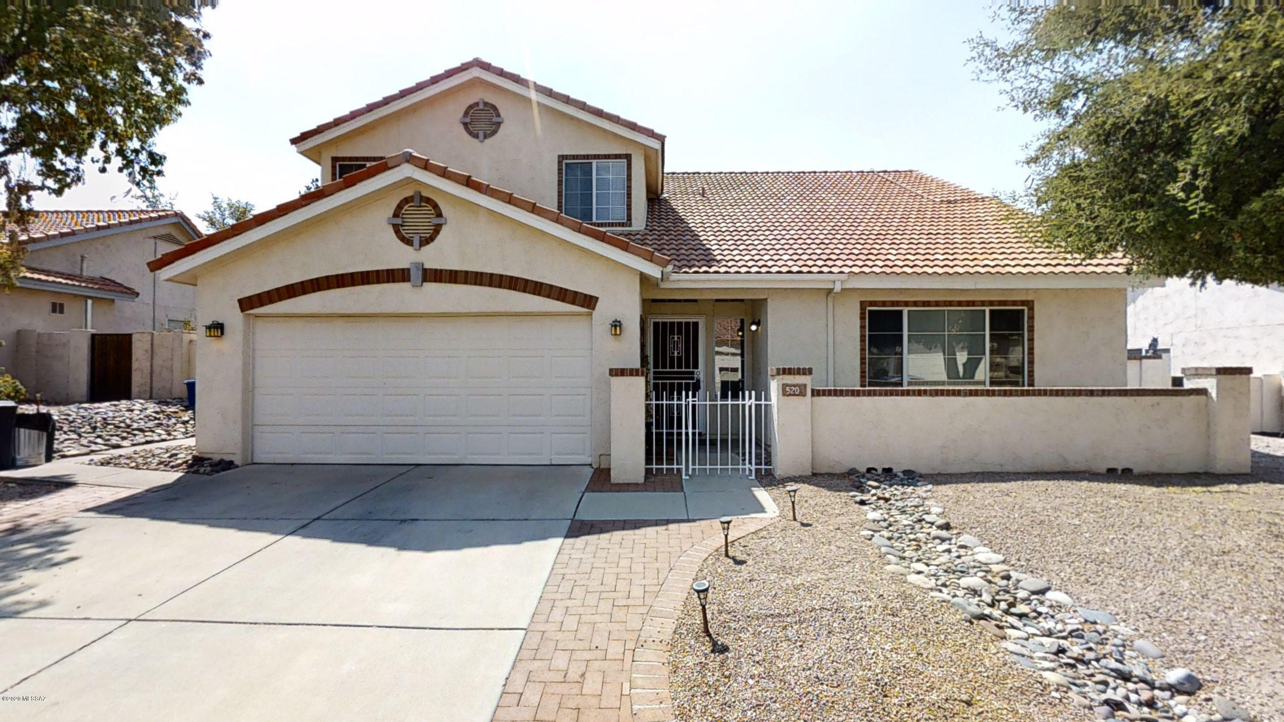 Beautiful home with glistening pool and tranquil backyard. Host to events, entertaining and even a wedding. Covered patio. Sandbox play area perfect for little ones, fountain water feature for a serene setting. Brand new Goettl AC unit in 2020. Enjoy an updated kitchen with granite counters, stainless steel appliances and overlooking a cozy fireplace on the main level in the family area leading out to the covered porch. 2-car garage. Large pantry under the stairs. Refrigerator, washer and dryer convey with acceptable offer! 4 bedrooms upstairs with oversized master suite. Separate tub/shower. Dual vanities. Walk-in closet. Views from the upstairs bedroom windows. Low HOA. Laundry room downstairs. Buyer to verify all facts and figures, including those in MLS.