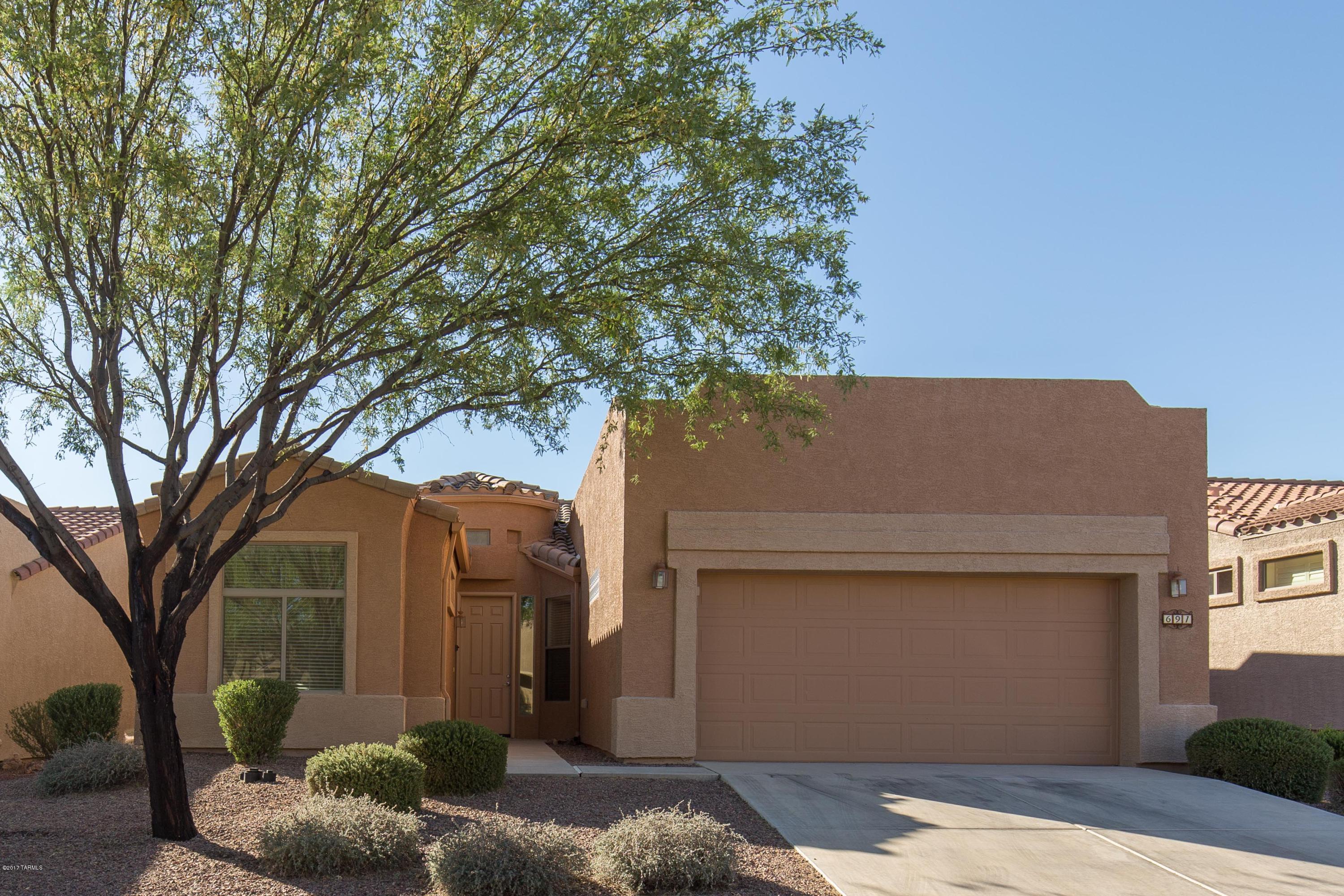 Well maintained 2 bedroom 2 bath in quiet 55+ gated community of Las Campanas Village. Unit comes with all kitchen appliances plus washer and dryer. Lease includes yard care provided by HOA, trash and cable service plus membership in Green Valley Recreation with access to 13 Rec center pools and spas, six fitness centers, and tennis courts! No Pets!