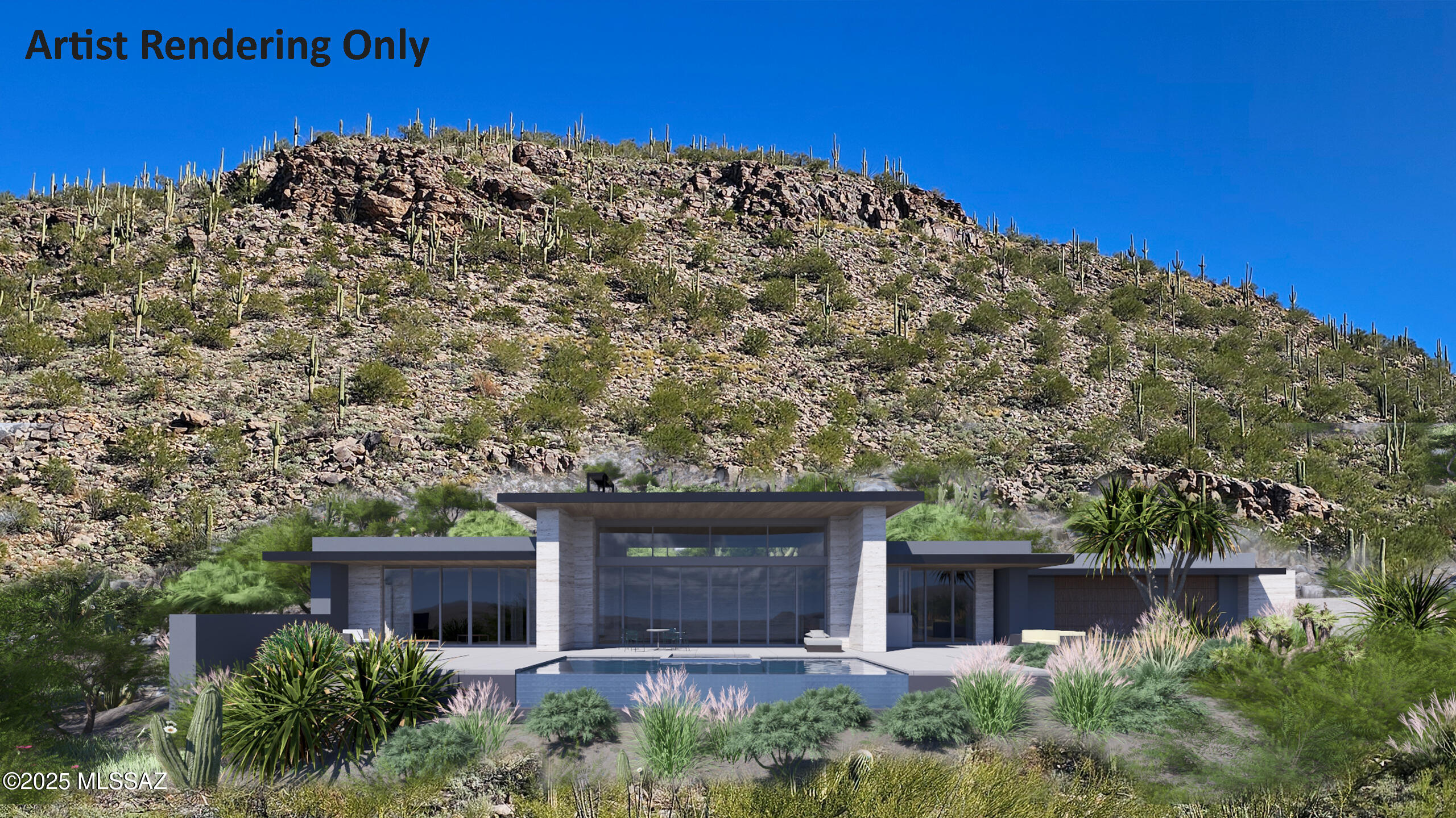 Seller will accept or counter offers between $3,750,000 and $4,250,000 to design and build a custom luxury residence. ARCHITECTURAL ELEGANCE MEETS DESERT SERENITY|CUSTOM LUXURY LIVING AT DOVE MOUNTAIN. Renderings and model home imagery are provided to illustrate the exceptional possibilities. The developer/seller is an experienced licensed custom home builder prepared to collaborate on the complete architectural and interior design through paint and furniture selection for the construction of a 4-bedroom, 4.5-bath residence spanning between 3,800-4,400 square feet, featuring refined architectural details, high-end materials, and thoughtful craftsmanship tailored to your lifestyle. Please refer to ''List of amenities, custom items & quality differences''. Welcome to Tranquility at "The Terrace", a newly envisioned statement of luxury architecture and intentional design within the prestigious gated community of Solana at Dove Mountain. This extraordinary opportunity blends modern-contemporary design with the serene essence of the surrounding Sonoran Desert, allowing buyers to personalize final finishes while maintaining a cohesive, elevated aesthetic.
Nestled against a dramatic mountainside and framed by expansive mountain views, the residence is designed to inspire balance, harmony, and a profound sense of tranquility. Clean lines, curated materials, and purposeful design elements come together to create a home that is both architecturally striking and effortlessly livableone that evolves with your lifestyle while maintaining timeless appeal. Ideally located just minutes from The Ritz-Carlton, Dove Mountain, and The Gallery Golf Club, residents enjoy access to world-class amenities, including Icon 63 Golf Memberships, premier sports and fitness facilities, and an Olympic-sized swimming pool. This is more than a homeit is an expression of architectural artistry, modern refinement, and intentional living. Contact me today to schedule a private tour and explore the opportunity to meet with the seller.
