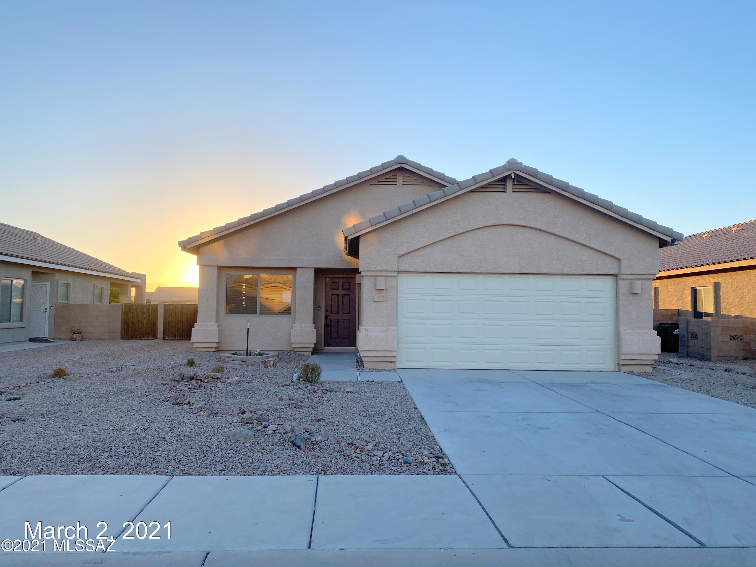 Lovely contemporary home with large living and family rooms.  Tile throughout, including 3 good sized bedrooms.  Block walled back yard has a separate fenced side yard for pets.  Shady covered patio is great for BBQ's.  Enjoy the neighborhood features including, parks, trails, playgrounds, sports courts, ball fields, 2 horseshoe pits, and a putting green!  Home is being sold as is, seller will make no repairs. We are now in a multiple offer situation.  Seller requests highest and best by 3/24/2021 11:59:00 PM Mountain Time.