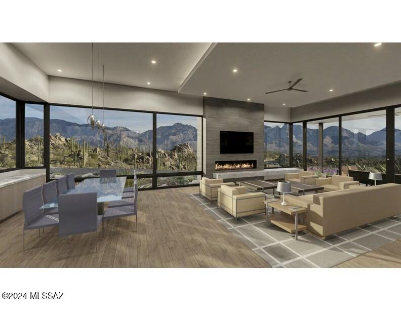 Introducing a true masterpiece in the exclusive Stone Canyon gated community of Oro Valley, AZ.  This architectural marvel, designed by the renowned Soloway Designs, sits majestically atop 2.44 acres of pristine desert landscape. 
Step inside the grandeur of this 4 bedroom, 4.5 bath luxury home, spanning over 4800 sq ft.  The expansive great room, adorned with walls of glass, offers a breathtaking panorama of the Catalina mountains and the twinkling city lights below.  
The kitchen is a chef's dream, featuring an oversized island with additional seating, a butler's pantry, and top-of-the-line appliances.
Your private master bedrooms retreat, complete with its own patio nestled into the natural desert, provides the perfect sanctuary outside, a secluded pool area ensures privacy while you take in the stunning city views. And just minutes away, you'll find all of the luxury amenities you desire, including a championship golf course designed by Jay Morrish, a health & fitness club, lap pool, pickle ball, tennis and so much more!
Welcome to the pinnacle of luxury living in Stone Canyon, where every detail exudes elegance and exclusivity.