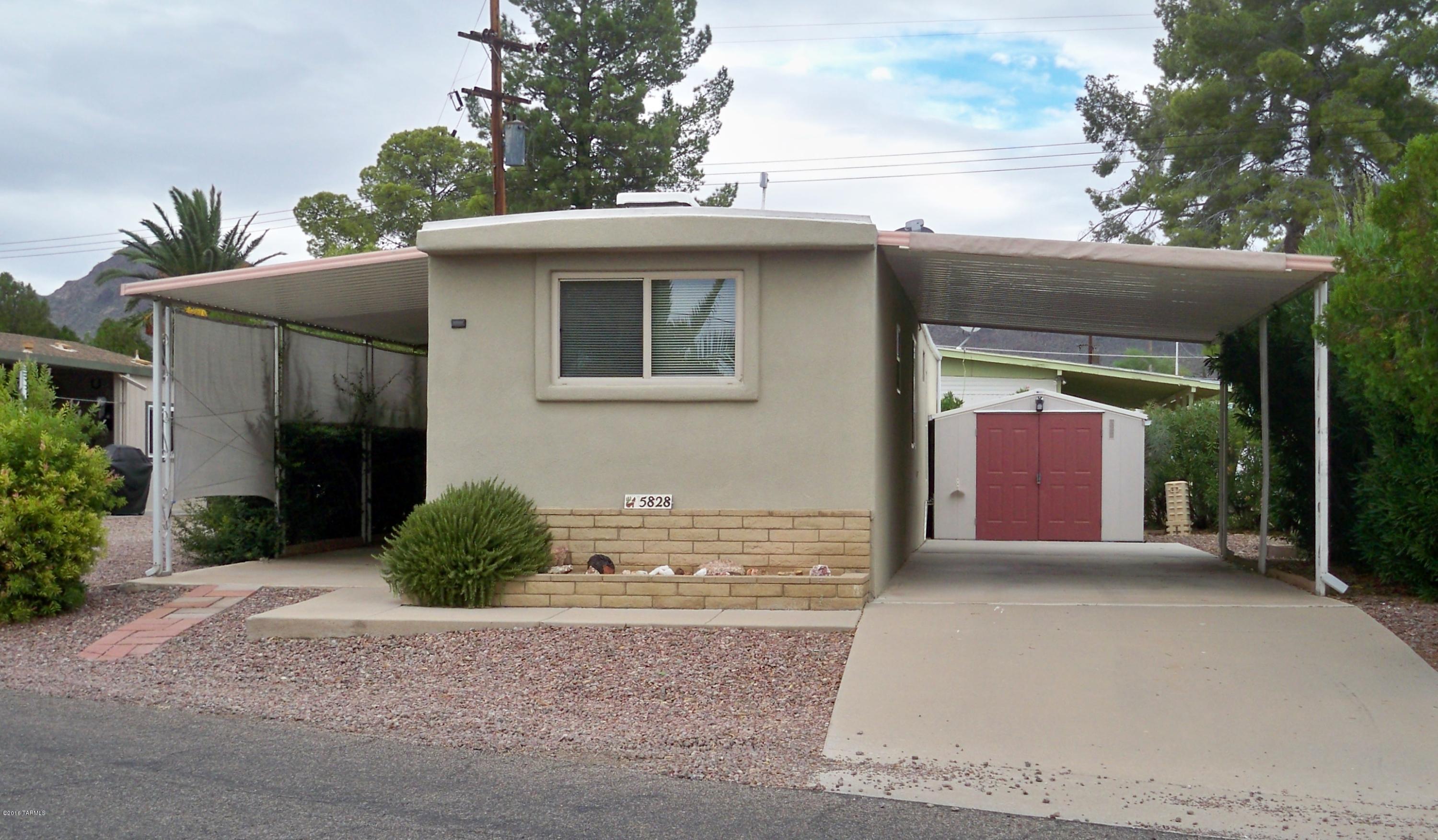 Nice home with Remodeled kitchen, new stove and refridgerator. Remodeled bath with taller cabinet. Nice built-ins in bedroom. Levelor blinds in living. New double glass low E windows, Stucco siding with closed cell foam underlay helping the R factor. Laundry room insulated, sky light and windows.  12x12 Storage/Golfcart shed with skylight. Hidabed will stay. Western roof, central air only 5 years old. Could make a good winter home or rental. A/C serviced 4/2016