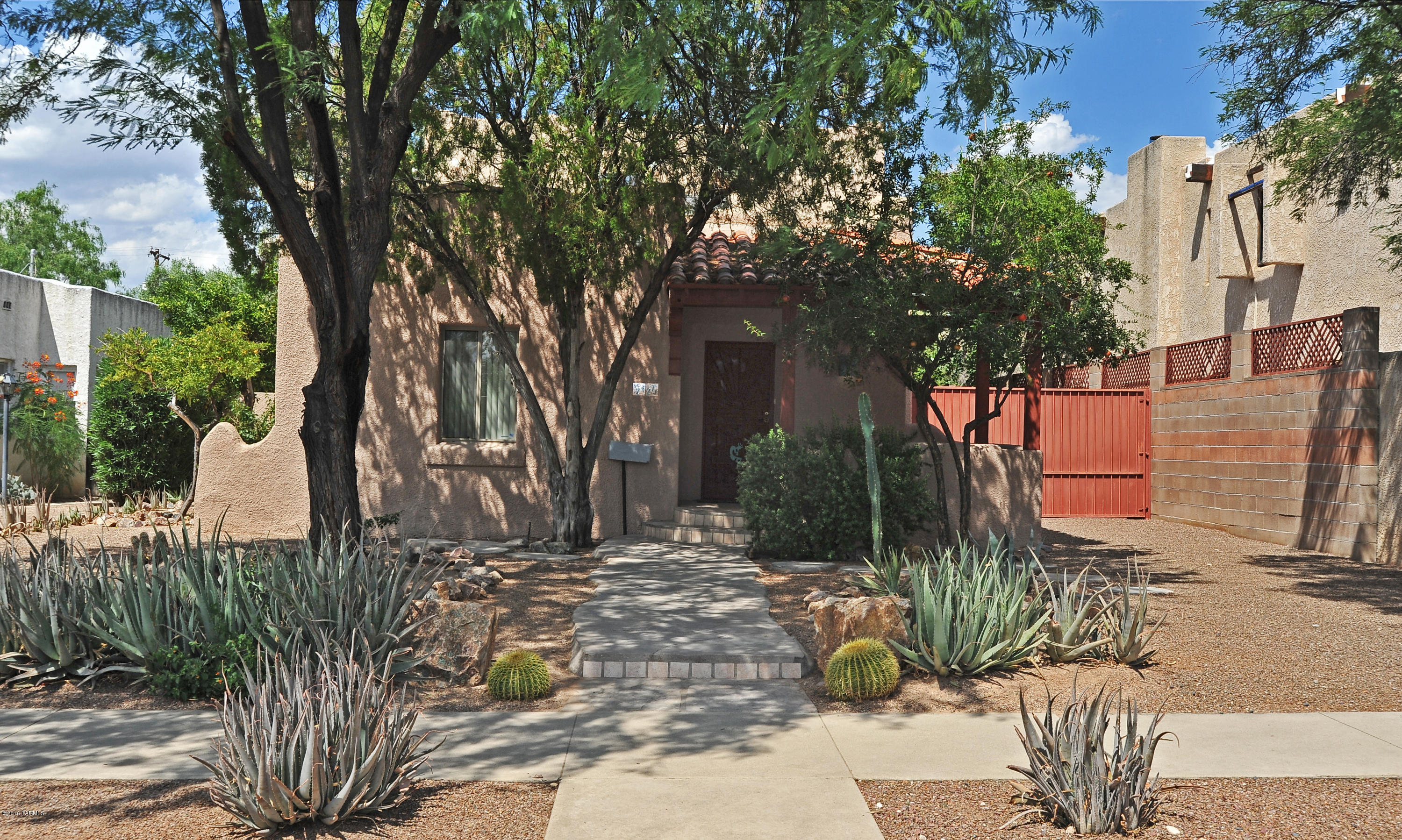 Sam Hughes Beauty! Located near UMC, minutes to the UofA, shopping, restaurants & Himmel park! This 1927’s classic home has been modernly renovated while keeping its historic charm! Gorgeous hardwood floors, cove ceiling & built-in nooks highlight its character! 2Car garage! Plus 2parking spaces on side yd. Updates include expanding hm & replumbing w/on-demand water heater & filter. Greatrm features 20” tile floor, recessed lights, dual pane windows, modern ceiling fans, updated baths, French doors & lots of natural light! Stunning kitchen w/gorgeous granite, huge island, bar seating, stainless appliances include Bosch dishwasher, French style fridge, built-in double oven & built-in microwave. Master suite & BR 4 offer private access to the upper deck overlooking bkyd & Catalina Mnt Vi