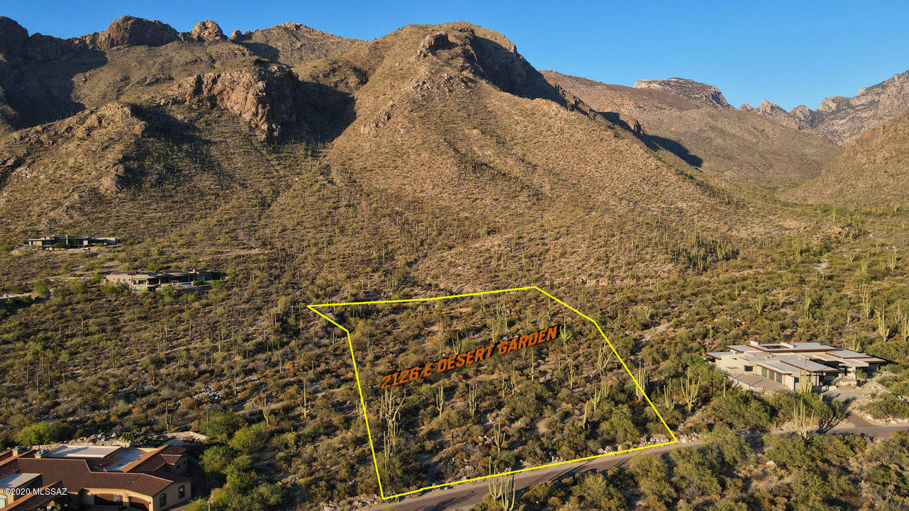 The premier lot...with the most magnificent, enormous saguaros!  The east boundary adjoins the Coronado National Forest with dramatic views of Pima Canyon.  Imagine hiking the Canyon directly from your own backyard!  This is the largest lot available in this exclusive, privately gated area of Pima Canyon.  Gorgeous location...feels like you can reach out and touch the Catalinas.  Spectacular building site captures city lights and lovely sunsets.  The best of the best -- come build your luxury dream home today.