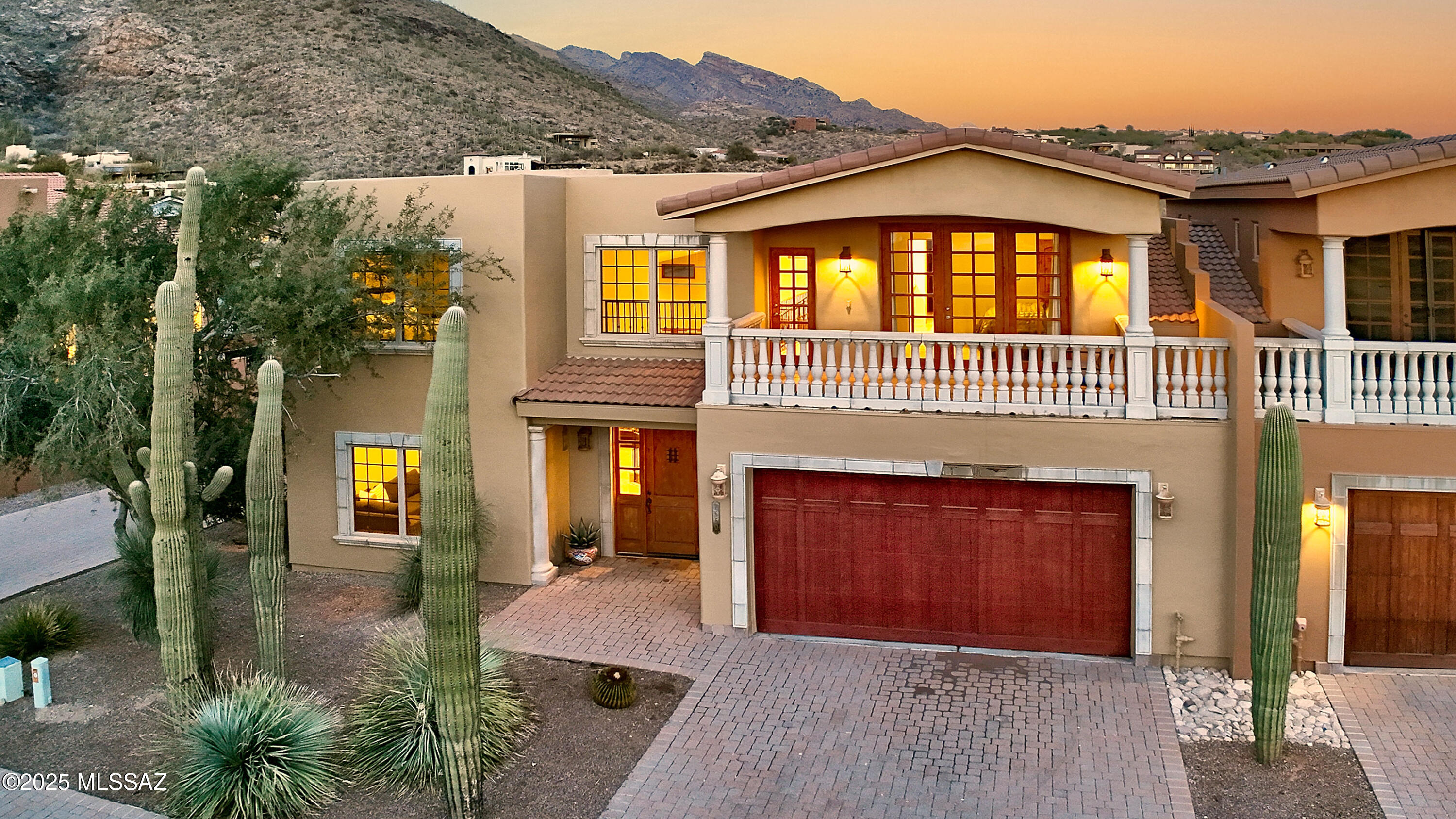 DESERT GETAWAY...EXQUISITE LUXURY TOWNHOME LOCATED IN THE HEART OF THE CATALINA FTHLS! GATED COMMUNITY OF SIN VACAS...CLOSE TO EVERYTHING YOU NEED- RESTAURANTS, SHOPPING, HIKING/BIKING TRAILS- QUICK DRIVE TO UOA/ BANNER MEDICAL...EXCELLENT LOCATION! QUALITY CONST - ENCLAVE OF UNIQUE DESIGN- MEDITERRANEAN FLAVOR W/TWIST OF SW! BOASTS 5BRS/4 BATHS!! TONS OF OUTDOOR PAVED PATIOS, BALCONIES, &  VERANDAS TO ENJOY TUCSON SPECTACULAR VIEWS & SUNSETS IN EVERY DIRECTION! DOWNSTAIRS PRIMARY BR & OFFICE OFFERS SPA SOAKING TUB/DBL VANITIES & WALK IN SHOWER! UPSTAIRS BR WING HOSTS- 3BRS INCLUDING EN-SUITE. LOADED W/UPGRADES- ENTIRE INTERIOR FRESHLY PAINTED, SOLID ALDER FRENCH DRS, ALL SS APPLIC INCL +W/D, COMMUNITY POOL, PERFECT FOR 2ND HOME- EASY CARE!
ALL FURNISHINGS FOR SALE- TURN KEY!