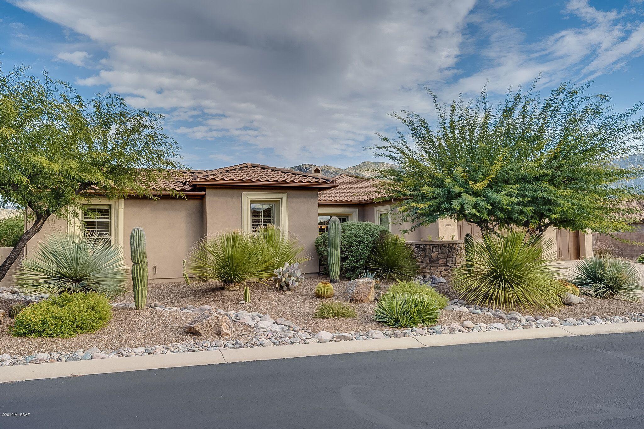 Spectacular Sabino Model in the heart of the Preserve. Panoramic Mt views from East patio Expanded Casita w/courtyard. Great RM w/rock wall w/fireplace & entertainment center, Boze speaker. Kit & morning room w/stonite countertops, center island, maple cabinets w/roll-outs. GE Profile appliances. Plantation shutters throughout. Master bedroom suite w/garden tub, block glass walk-in-shower. Backyard has BBQ, gas Kiva, seating & water features. 3 car garage w/custom maple cabinets, Casita has bedroom, bathroom & a large bonus room. Buyer to pay $2160.00 Capital Improvement Fee.