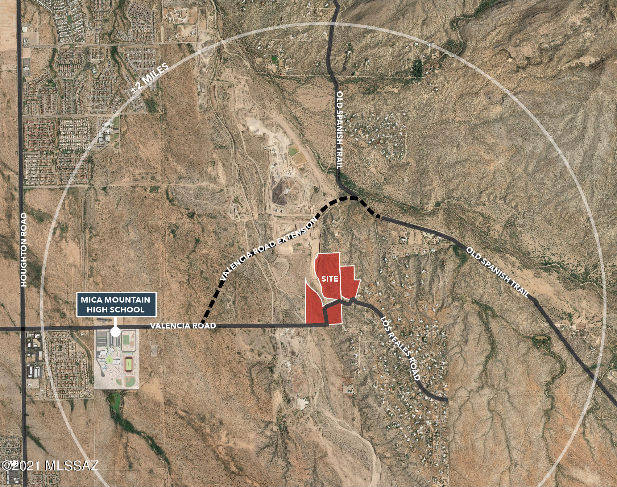 82 ACRES in Southeast Tucson! Perfect for your DREAM RANCH in town. Possible re-development opportunity. Amazing VIEWS of the RINCON MOUNTAINS, Catalina Mountains, and Pantano river. Adjacent to stateland for wide open spaces. Zoning is SR (Suburban Ranch) in Pima County. PAVED ROAD and utilities to the site on Los Reales. In the popular VAIL SCHOOL DISTRICT! About 30% of the site sits up high for views and is flat for building areas. The balance will be best utilized as pasture land / corrals / stables in the floodplain area and hillsides. Great site for COMMERCIAL HORSE STABLES. Great INVESTMENT land near the new Valencia Road Extension and Mica Mountain High School!! DIVERSE SONORAN VEGETATION with Palo Verdes, Prickly Pear,,  The sale includes 2 parcels 205-81-2830 & 205-81-009A