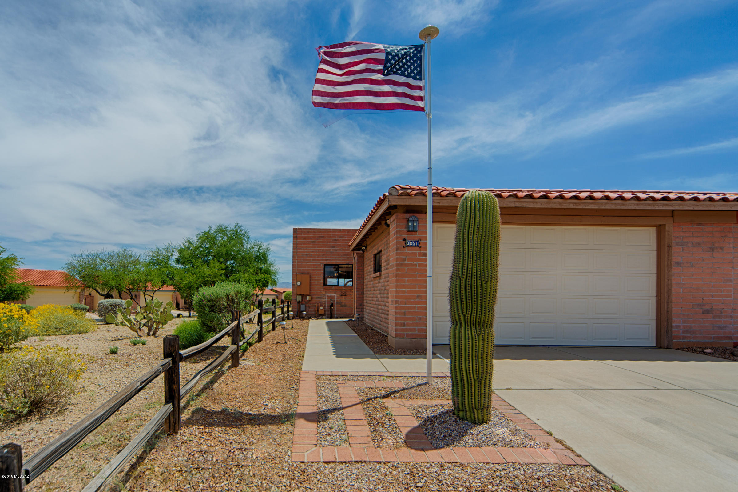 Freshly painted interior all neutral colors. Updated kitchen w/stainless steel appliances. All stay. Open concept kichen/dining area. Mexican tile throughout. All updated window coverings will convey. Covered patio w/killer mountain views!Two car garage w/additional storage. Ready for move-in!