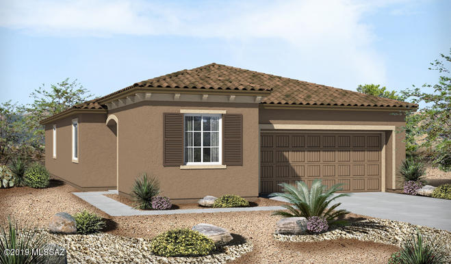 The ranch-style Ford plan has been cleverly designed to separate entertaining space form living quarters. On one side, you'll find a private study off the entry, a formal dining room, a spacious kitchen and open great room. On the other, a luxurious master suite and inviting bedrooms with a nook and great room combination. Extra features include a 2' garage extension and an 8' door. The covered patio has a gas stub for your grill. The gourmet kitchen comes complete with double ovens, 36'' gas range and a stainless steel appliance package. Light colored 18''x18'' ceramic tile selected for several rooms.