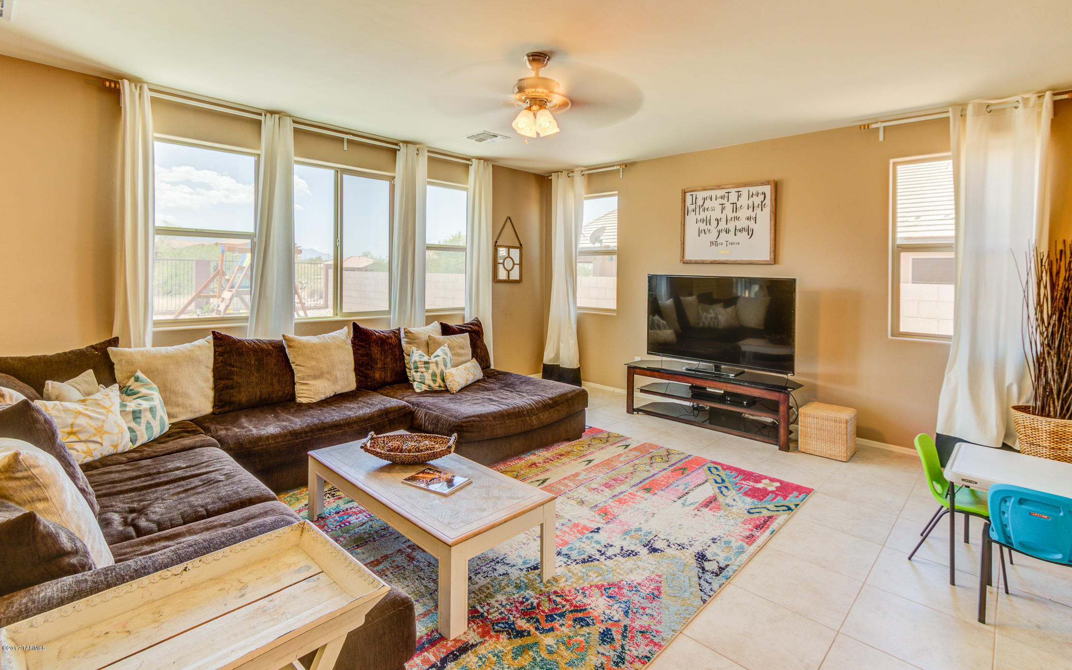 Beautiful 2 Richmond story home in the Vail School District. Come and enjoy the beauty this 2013 build, 5 bedroom, 3 full bathroom has waiting for you. Custom builder paint, soft water system, extended builder cabinets with desk, 18x18 upgraded tiles, extra carpet padding, stainless steel appliances and much more. You can
also come and enjoy the privacy the backyard has to offer with phenomenal views of the Santa Rita Mountains, gorgeous sunsets to entertain in and no neighbors backing up to the backyard.