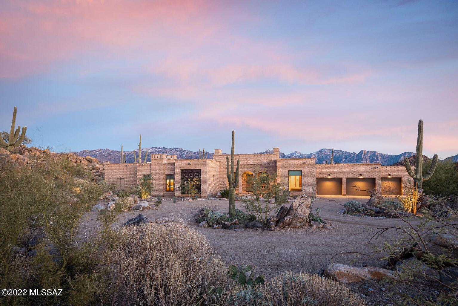 Beautiful Adobe Spanish Colonial designed by architect, Clint Miller on one of the best lots in gated Stone Canyon with gorgeous views. Home built in 2019, designed to the finest details. Two primary suites. Chef's kitchen with luxury high end appliances.