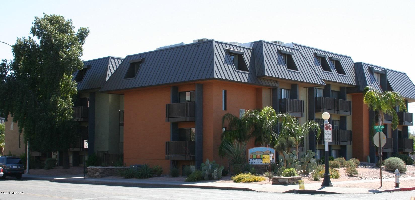 Don't miss out...these condos sell fast!!! Absolutely gorgeous home overlooking the pool from INSIDE the condo. Recently installed new wood-like flooring in living/dining room. Custom wood/wrought iron railing stairwell surround. Newly painted. Upgraded carpeting. FURNISHED with high quality furniture. You just need your personal belongings! Both bedrooms are huge (approx 10x15'3''). Awesome kitchen with granite counter tops, stainless steel appliances and ceramic tile flooring. Main bathroom has large cabinet with two sinks, two cupboards, two stacks of four drawers, glass shower door and granite counter top. Prime condo within the community. Steps to the laundry facilities, student lounge & pool. Comes with parking space #58. Walk to classes and Main Gate Square.