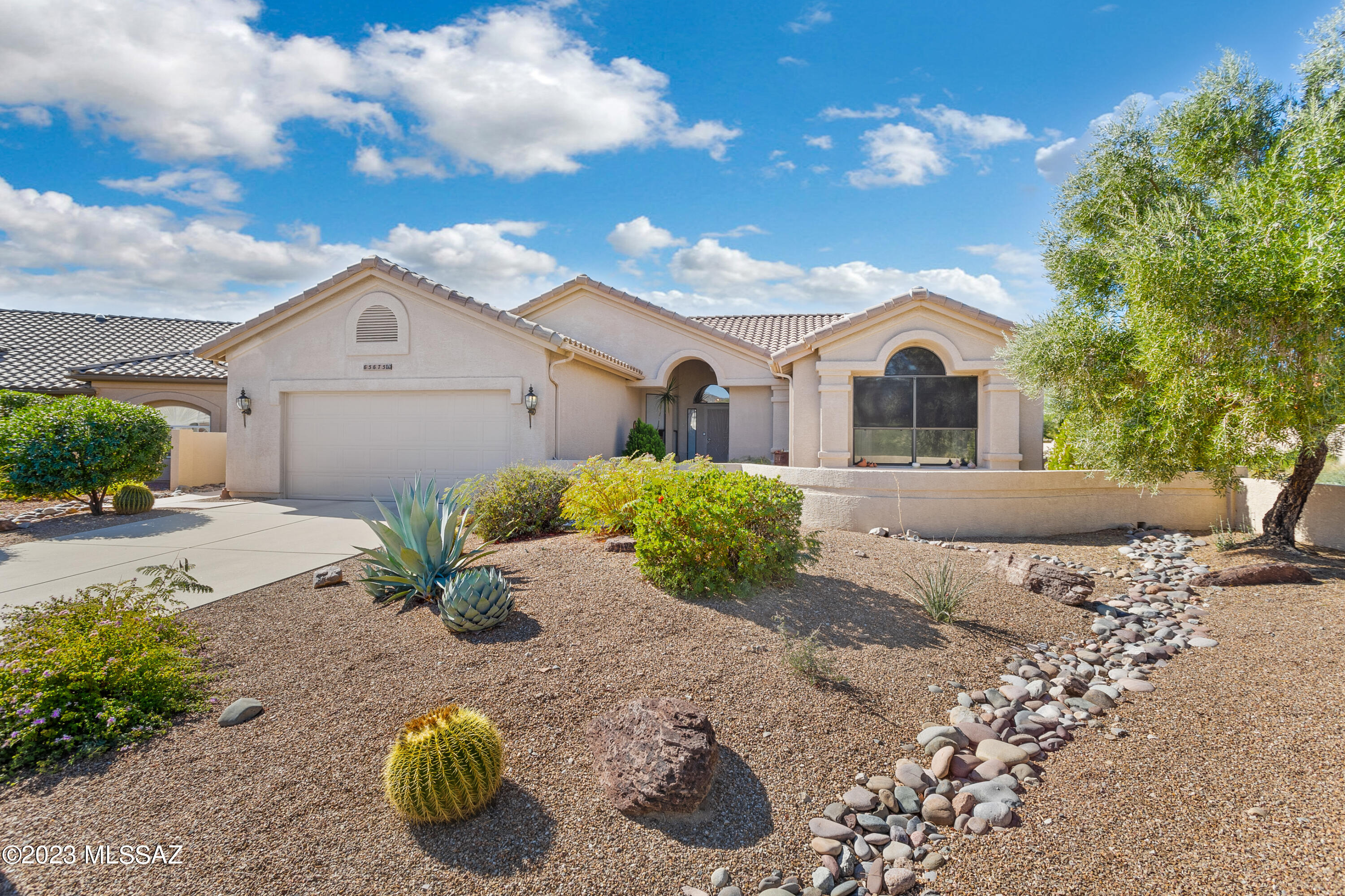 Estancia Model offering Wide Mountain Views on quiet Cul-De-Sac. No nearby neighbors on 3 sides. Gated Courtyard entrance. Spacious Great Room offers Open Concept Entertaining. Den or Office or Dining Room ready for you. Kitchen has remodeled Cabinets and a Patio with Built-in BBQ off Kitchen. 2 Owners Suites with Private Full Bathrooms & walk-in closets. Spacious Laundry with W/D & Storage & located near the Handy Powder Room. 2 Car Garage has newer HVAC, Utility Sink & Side Person Door. Roof Underlayment Replaced 2017. Covered Rear Patio Extended full length of House to enjoy Mountain Views and Secluded Private Backyard. Don't miss this home.