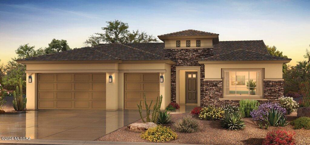 Stunning Vienta floor plan with an additional Bedroom Suite 3 with third bath. A 4' extension to front of 3 car garage. Soaking tub in addition to separate shower in master bath.