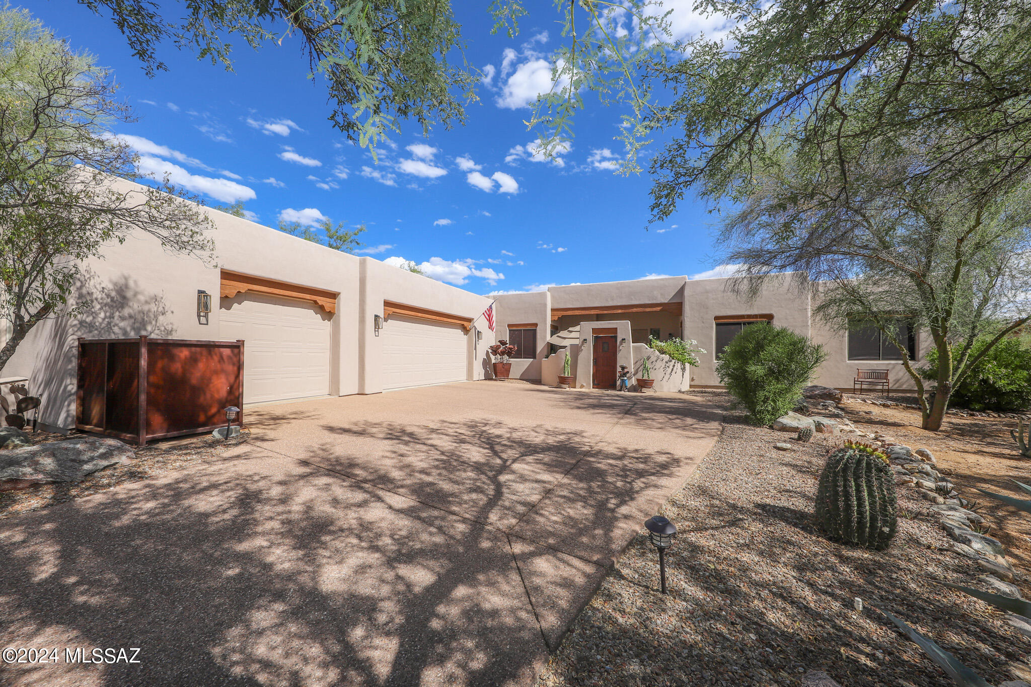 Welcome to this spectacular home in the Catalinas.  Say hello to Golf Course and mountain views!  Set on a very private lot in Sabino Springs on just over .5 acres, this home has been meticulously updated over the past 2 years.  Within the past year the roof has been completely redone and the pool has been completely refinished and converted to a salt water pool.  The home interior has a rustic feel that also feels fresh and modern with large windows facing the back yard and remote controlled blinds for privacy.  The layout makes for easy movement and entertaining through the home.  This is a one of a kind home!!  Schedule your showing and come see, what it has to offer, for yourself!!